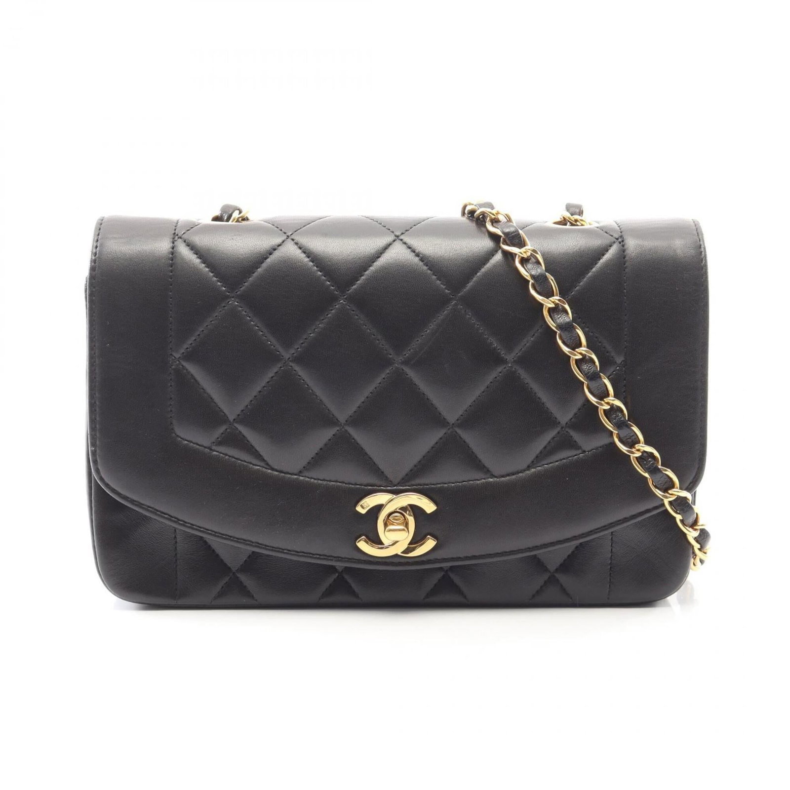 Handbag Leather Shoulder Bag Chanel: Handbag Leather Shoulder Bag Chanel Black lambskin leather shoulder bag from Chanel with gold hardware, featuring a classic design and timeless elegance. The bag has been well-cared for, showing only 