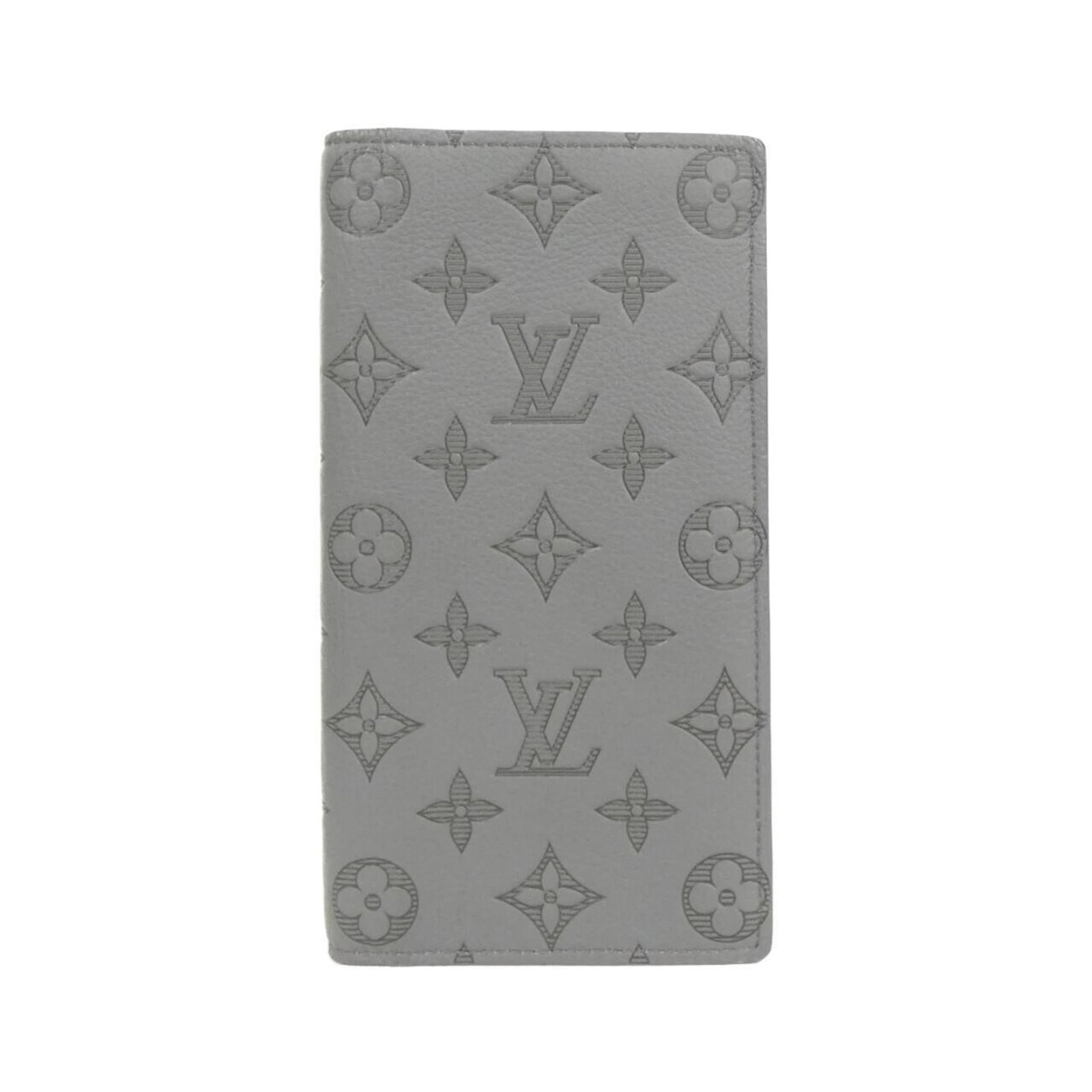 Long Wallet Leather Bi Fold Louis Vuitton: Long Wallet Leather Bi Fold Louis Vuitton Long Wallet Leather Bi Fold Louis Vuitton features high-quality calf leather construction and a classic bi-fold design. With its distinctive Gris color, this