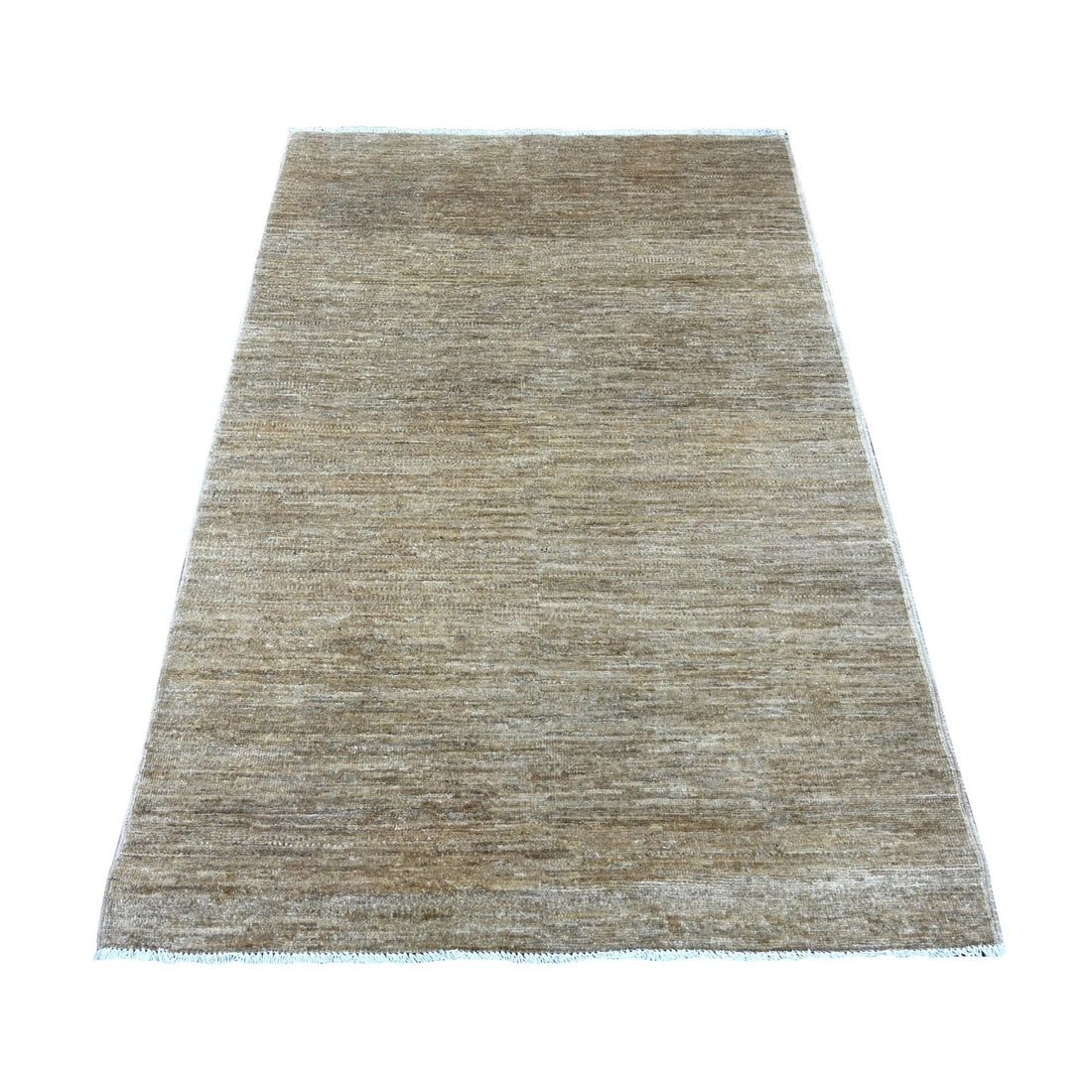 4'x5'8" Coffee Brown Plain Solid Pattern Hand Knotted Ghazni Wool Rug: 4'x5'8" Coffee Brown Plain Solid Pattern Hand Knotted Ghazni Wool Rug The 4'x5'8" Coffee Brown Plain Solid Pattern Hand Knotted Ghazni Wool Rug boasts its rich, warm brown color and classic