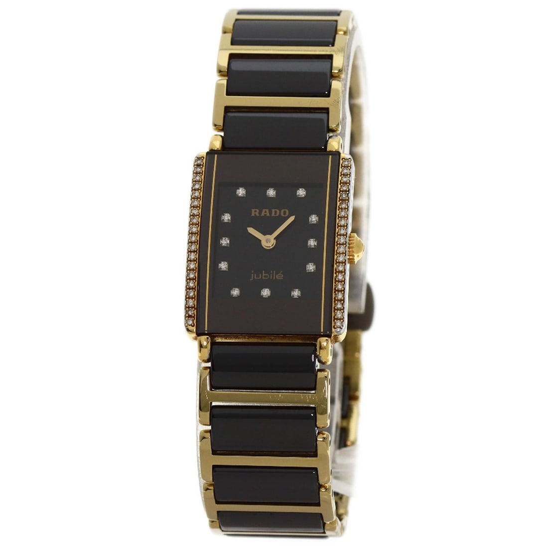 Rado Diamond Star Jubilee Diamond Watches 153.0339.3 Ceramic/ Ceramic: Rado Diamond Star Jubilee Diamond Watches 153.0339.3 Ceramic/ Ceramic Ceramic case and gold bezel give the Rado Diamond Star Jubilee Diamond Watch its sleek, luxurious look. This water-resistant