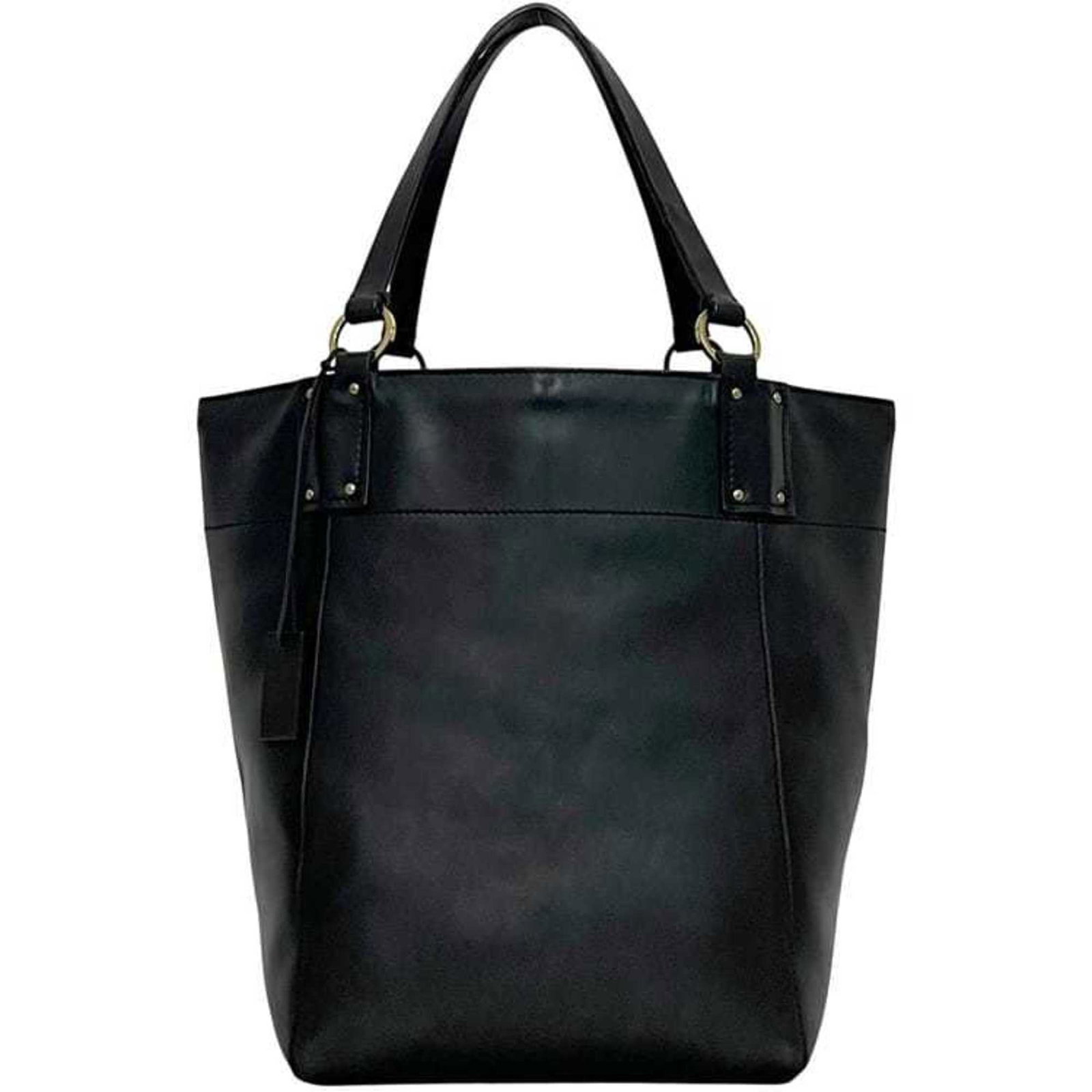 Tote bag leather by Gucci: Tote bag leather by Gucci Gucci's iconic tote bag features high-quality leather in black, with a classic design and timeless appeal. Measuring 35cm x 43.5cm x 24cm, it boasts a sturdy handle length
