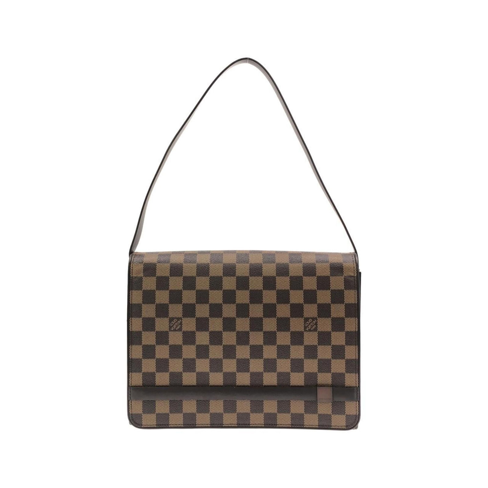 Canvas Damier Shoulder Bag Louis Vuitton: Canvas Damier Shoulder Bag Louis Vuitton Damier Canvas shoulder bag with classic Ebene hardware, featuring the iconic Louis Vuitton design. Made from durable Damier canvas and measuring 22cm x 28cm x
