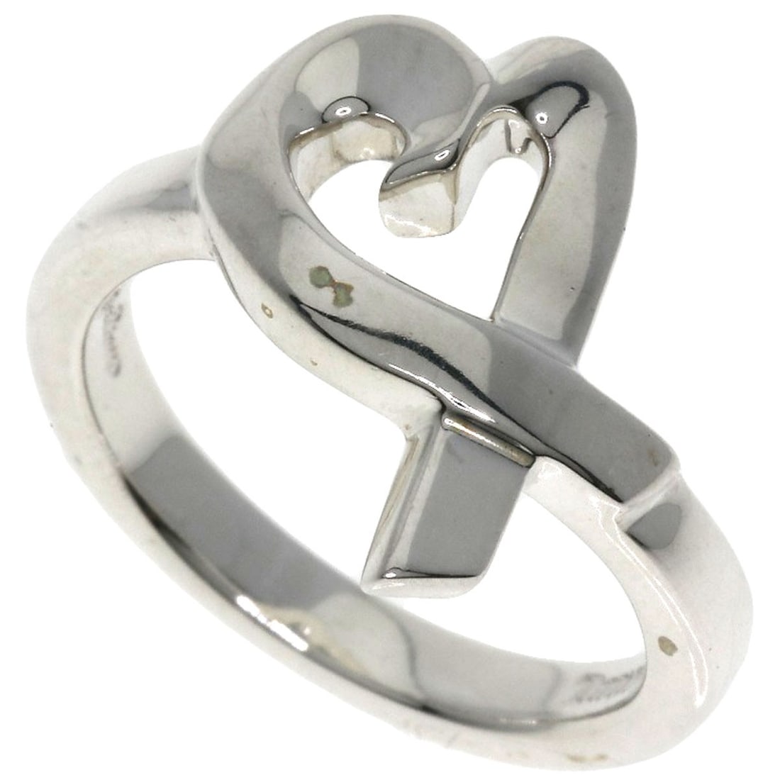 Loving Heart Ring Silver Tiffany Co (1 of 7)