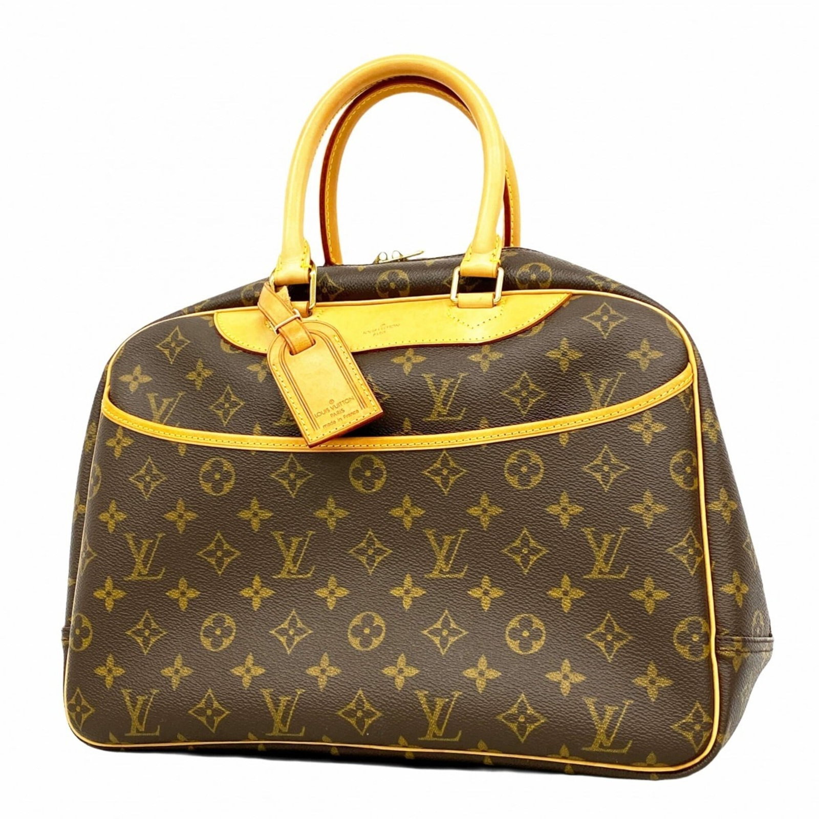 Louis Vuitton Handbag: Louis Vuitton Handbag Brown Louis Vuitton Handbag for Women, 27cm x 34cm x 13cm. This used handbag features a classic design with traces of usage and minor scratches/dirt, but remains in good conditio