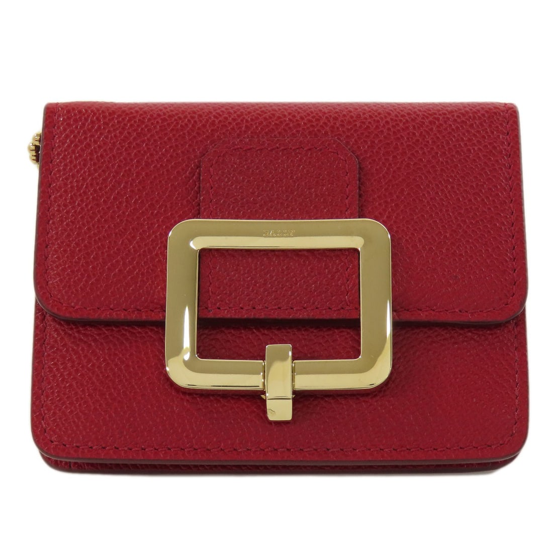 Bally Logo Coin Purse Leather: Bally Logo Coin Purse Leather Red leather coin purse from BALLY, featuring the iconic logo on its exterior. Made with high-quality leather, this coin purse showcases a bold red color that adds a pop
