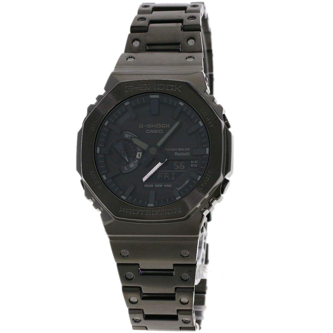 Casio G Shock Full Metal Watches Stainless Steel/ Stainless Steel: Casio G Shock Full Metal Watches Stainless Steel/ Stainless Steel Stainless steel construction provides durability and resistance to everyday wear. The solar-powered movement ensures the watch remains
