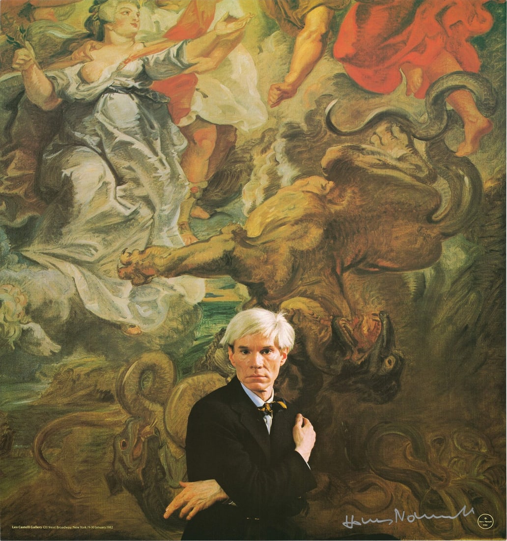 HANS NAMUTH Portrait of Andy Warhol 22" x 20" Offset Lithograph 1982 (1 of 6)