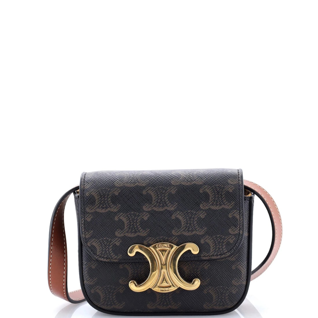 Celine Triomphe Shoulder Bag Triomphe Coated Canvas Mini (1 of 5)