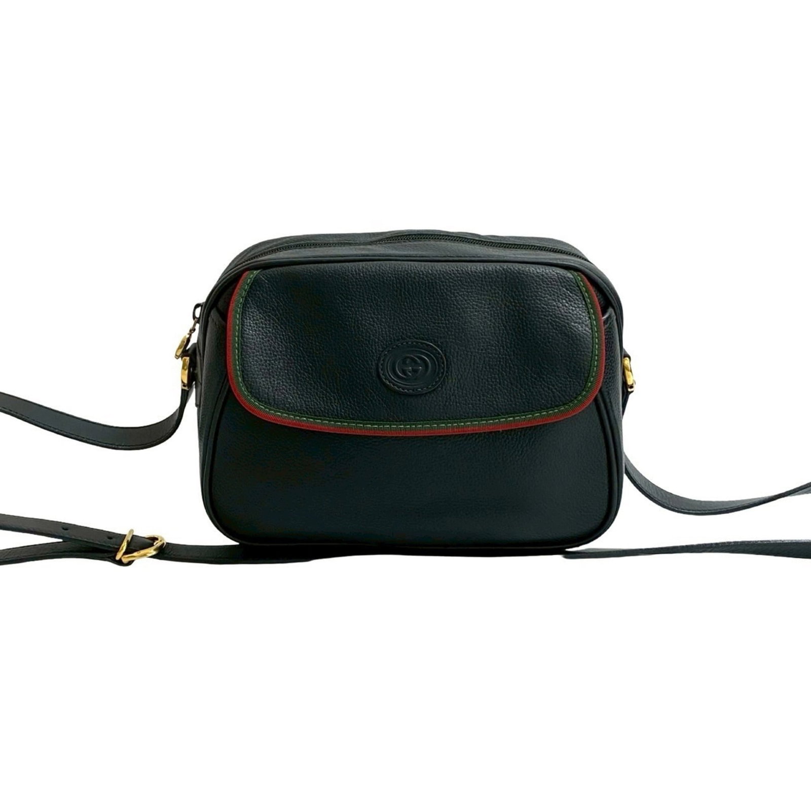 Gucci leather pochette bag shoulder: Gucci leather pochette bag shoulder Black, green, and red Gucci leather pochette bags are available. This shoulder bag features genuine leather construction with a classic design. The item has traces