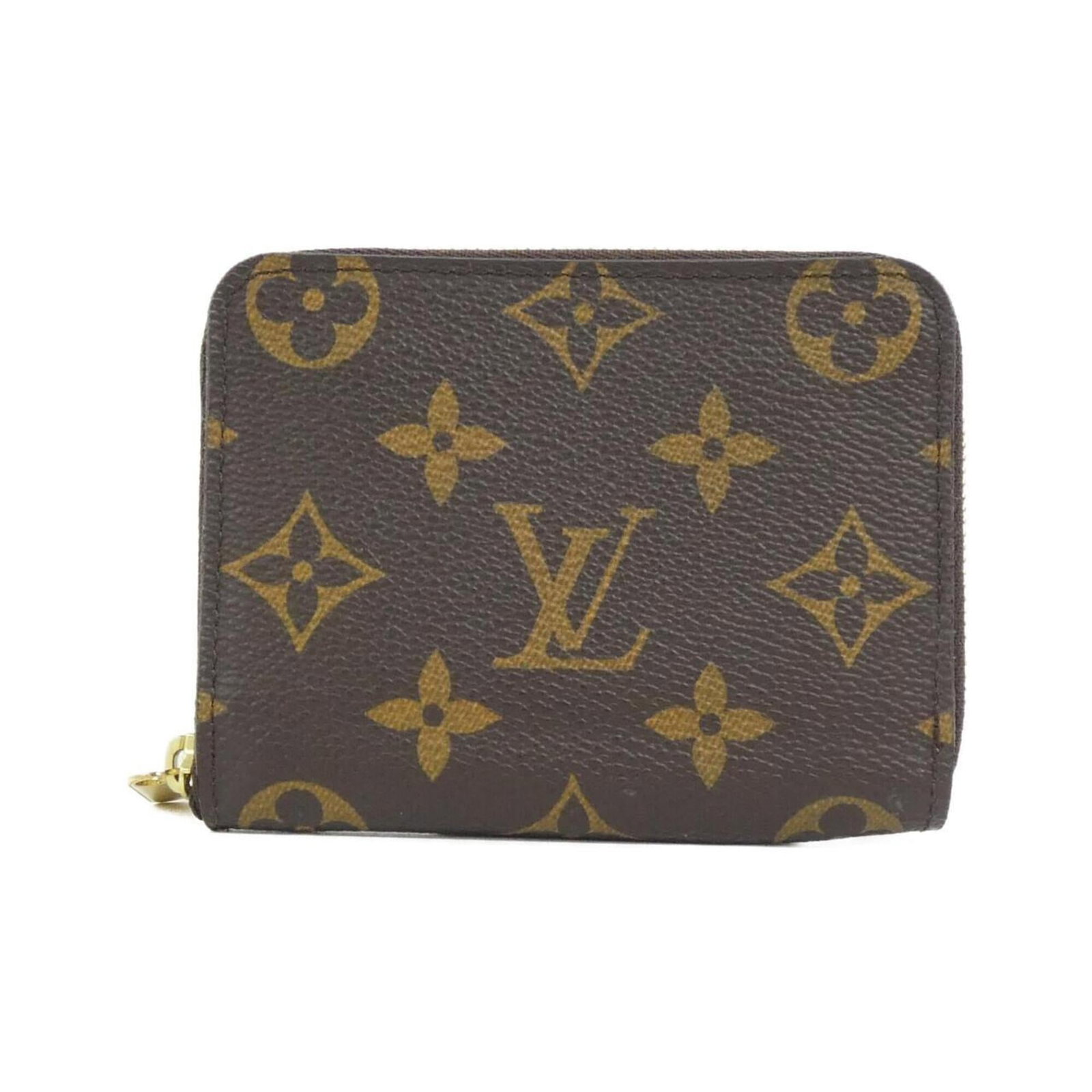Louis Vuitton coin purse coated canvas case: Louis Vuitton coin purse coated canvas case Marron coated canvas Louis Vuitton coin purse case, featuring the iconic brand's signature style. This used item boasts a classic design with a few traces