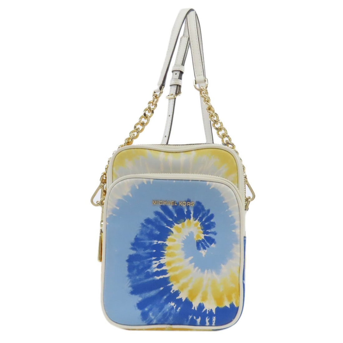 PVC Logo Shoulder Bag By Michael Kors: PVC Logo Shoulder Bag By Michael Kors White PVC Logo Shoulder Bag by Michael Kors, featuring a striking logo design on the exterior. Made from durable PVC material, this shoulder bag offers a sleek