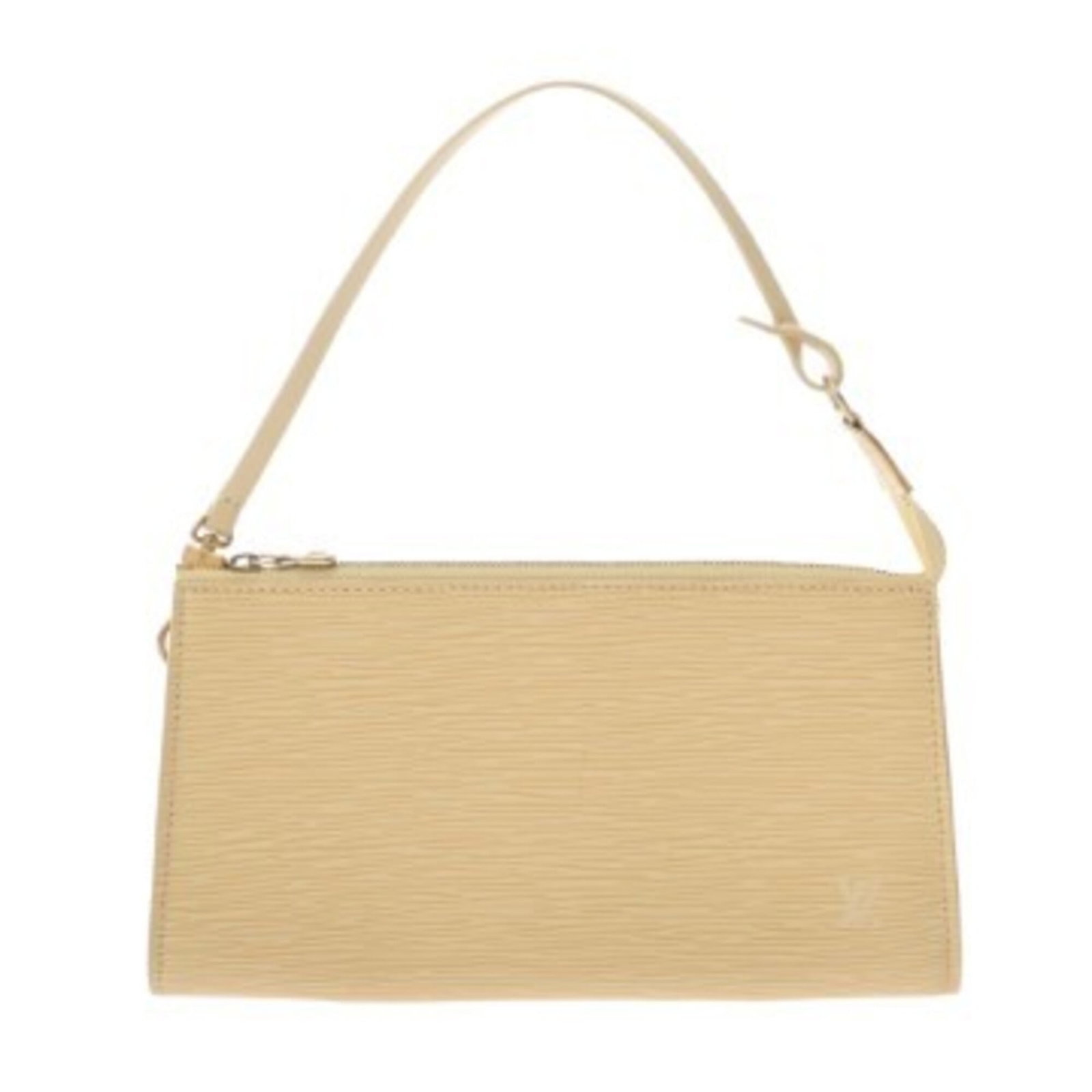 Pouch Leather by Louis Vuitton: Pouch Leather by Louis Vuitton Pouch Leather by Louis Vuitton, featuring matte gold hardware and made from high-quality leather. This classic design boasts a timeless aesthetic with clean lines and