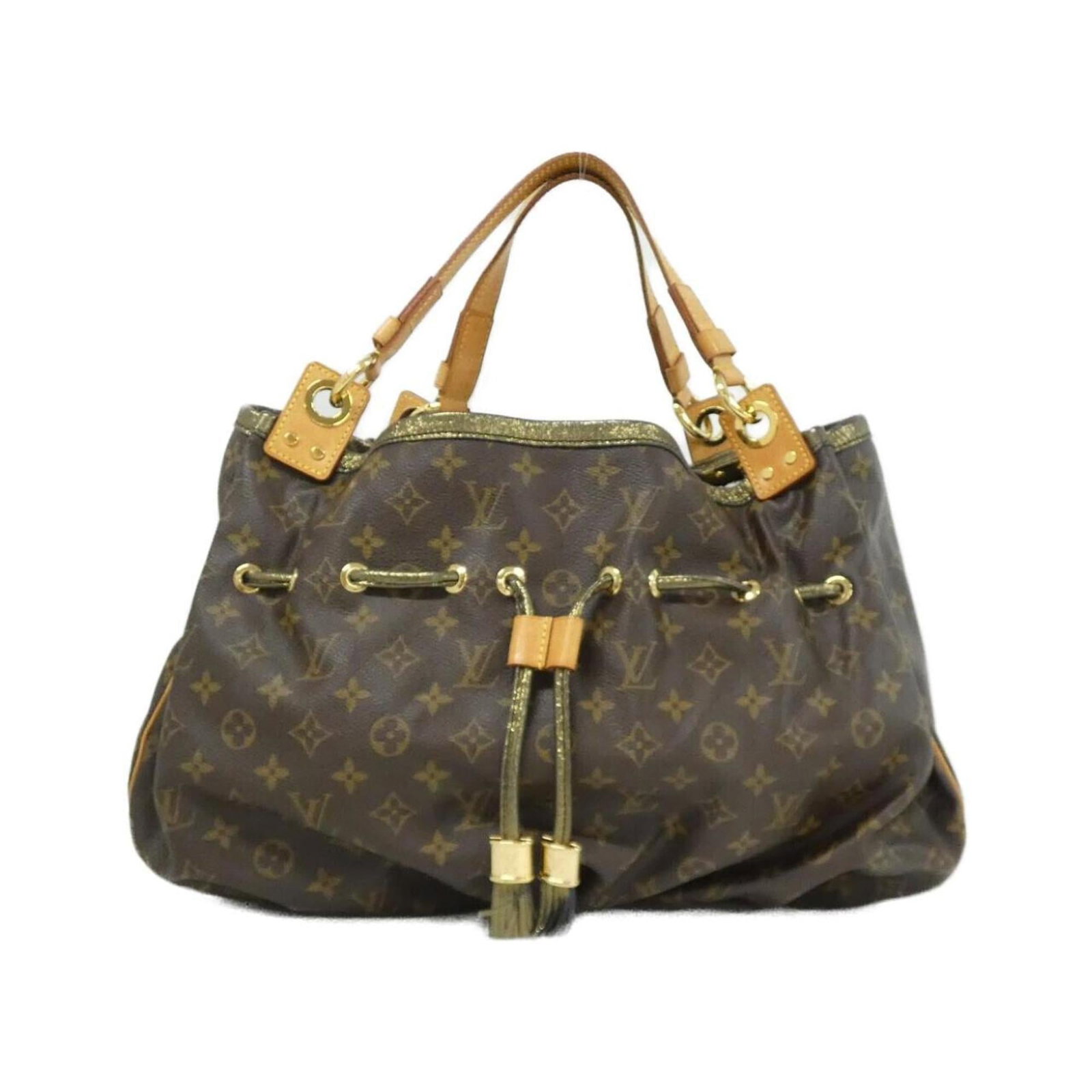 Canvas coated handbag Louis Vuitton: Canvas coated handbag Louis Vuitton Marron coated canvas Louis Vuitton handbag with gold hardware, featuring a classic design and timeless style. This used handbag boasts a durable coated canvas mater