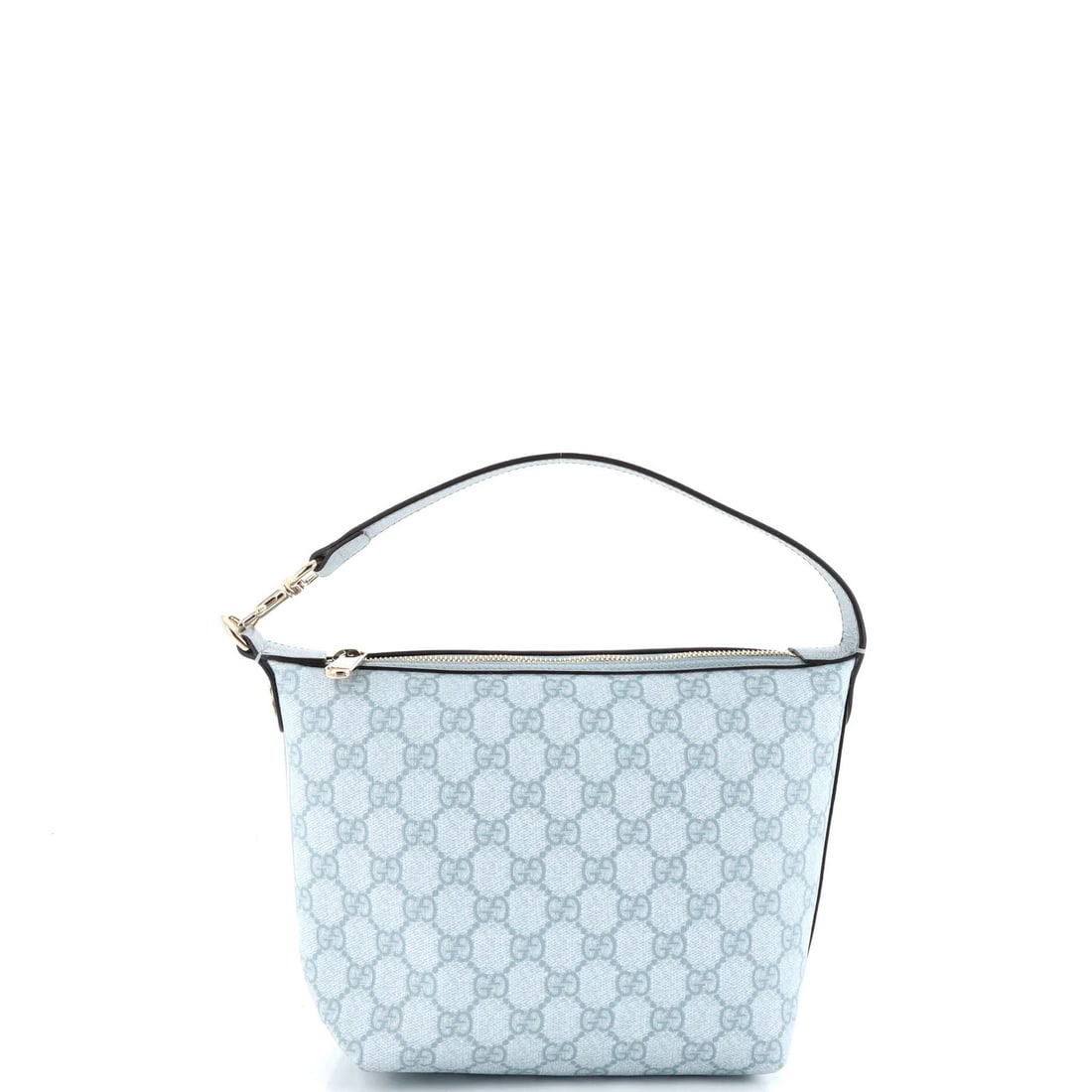 Zip shoulder bag super mini coated canvas GG: Zip shoulder bag super mini coated canvas GG Super mini and stylish, this Gucci Ophidia Zip Shoulder Bag features a coated canvas exterior in blue and gold-tone hardware. Measuring just 7" tall and