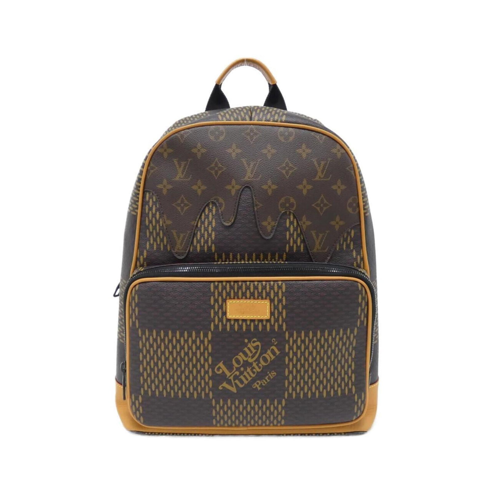Coated Canvas Backpack by Louis Vuitton: Coated Canvas Backpack by Louis Vuitton Coated Canvas Backpack by Louis Vuitton - A Timeless Classic. This black, Damier Canvas, and Ebene coated canvas backpack boasts a sleek design with a durable c