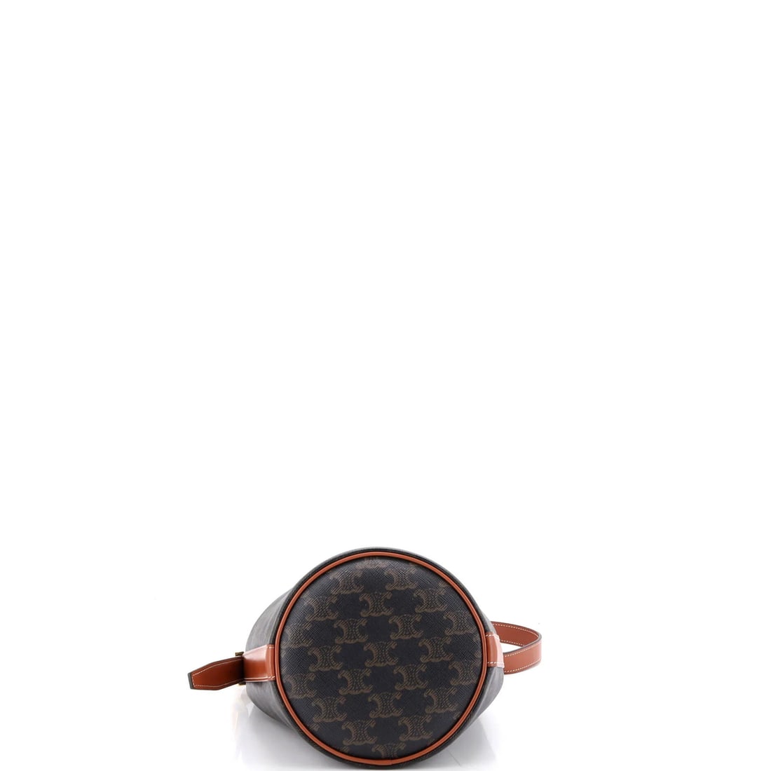 Coated canvas small bag drawstring triomphe bucket - 4