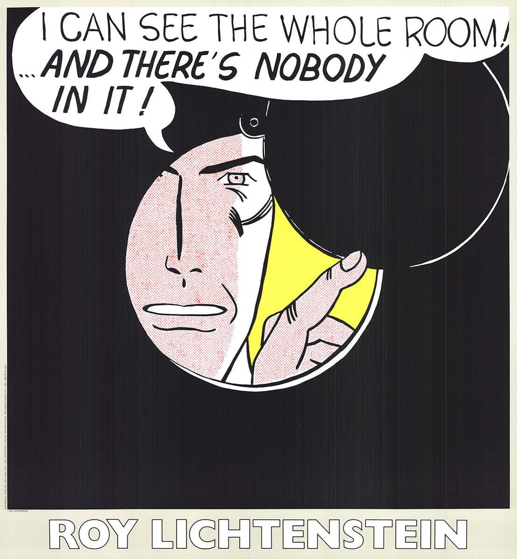 ROY LICHTENSTEIN I Can See The Whole Room 41.75" x 38.5" Serigraph 1989 Pop Art: ROY LICHTENSTEIN I Can See The Whole Room 41.75" x 38.5" Serigraph 1989 Pop Art Item Specifics: Artist: Roy Lichtenstein Brand: Lichtenstein Roy Exact Year: 1989 Height: 41.75 Item Height: 41.75