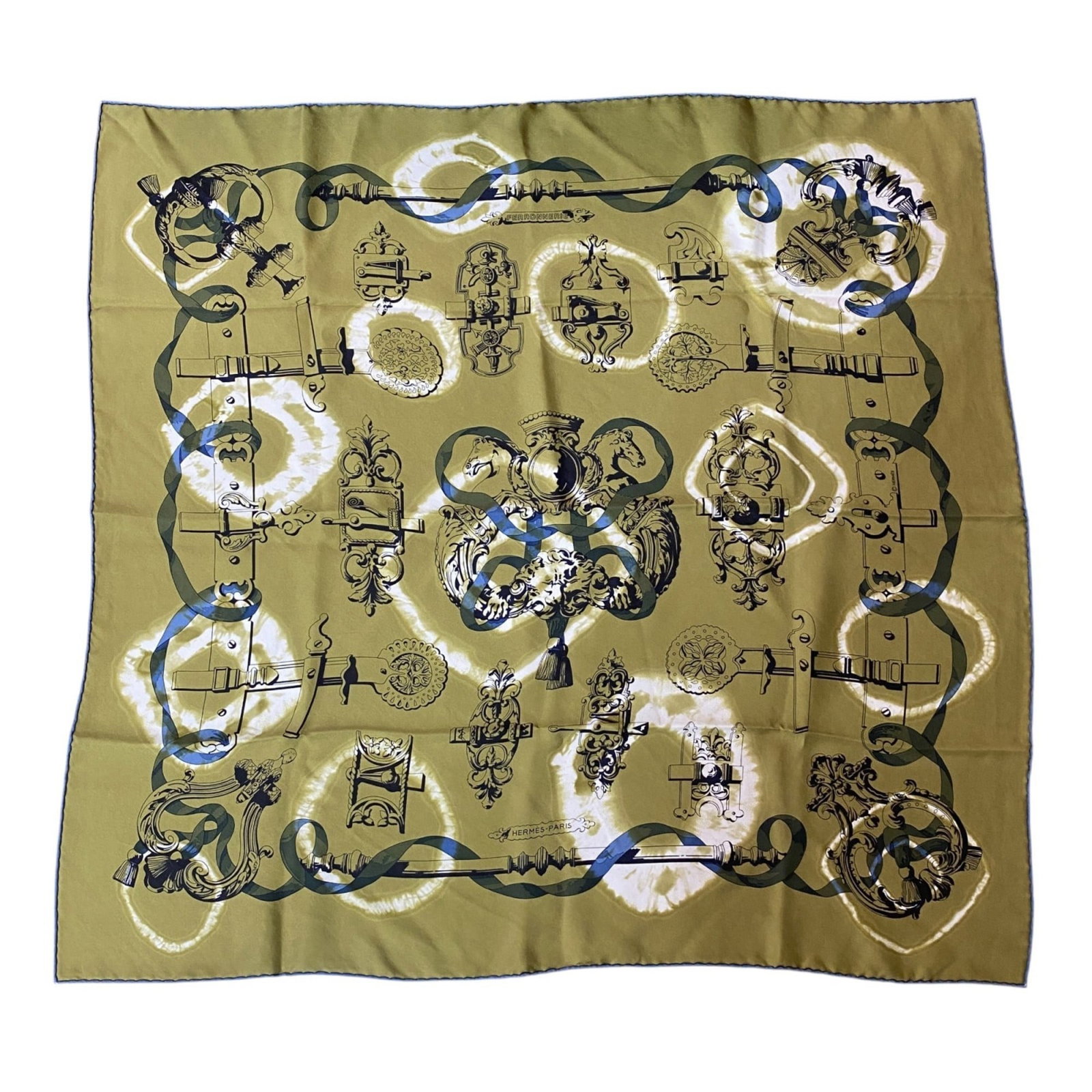 Silk Hermes Scarf: Silk Hermes Scarf Item Specifics: Brand: Hermes Type: Scarf Gender: Women Color: Multi-Color Material: Silk Size (Lxw): 80cm x 80cm / 31.49'' x 31.49'' Condition: Used (like new), Mint condition, like