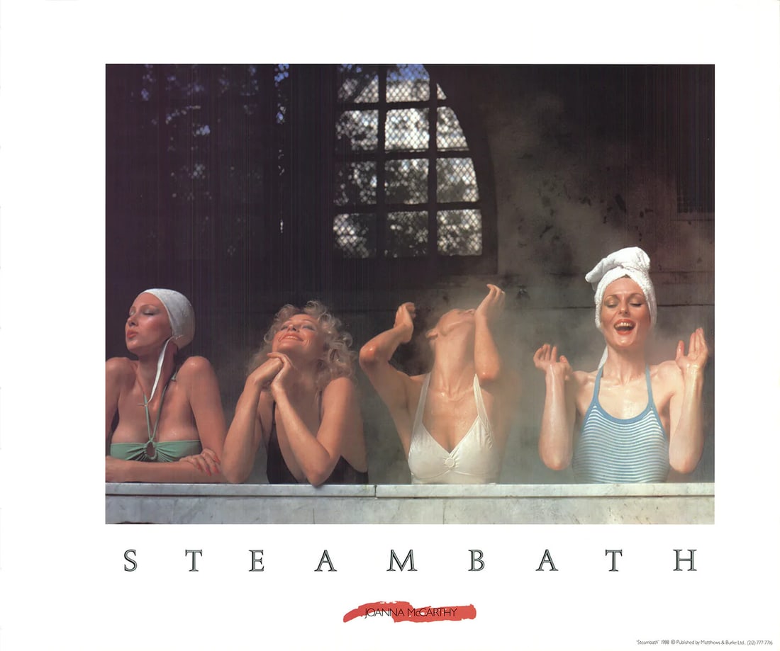 MCCARTHY Joanna 25.5" x 29" Offset Lithograph Steambath 1988 Photography (1 of 4)