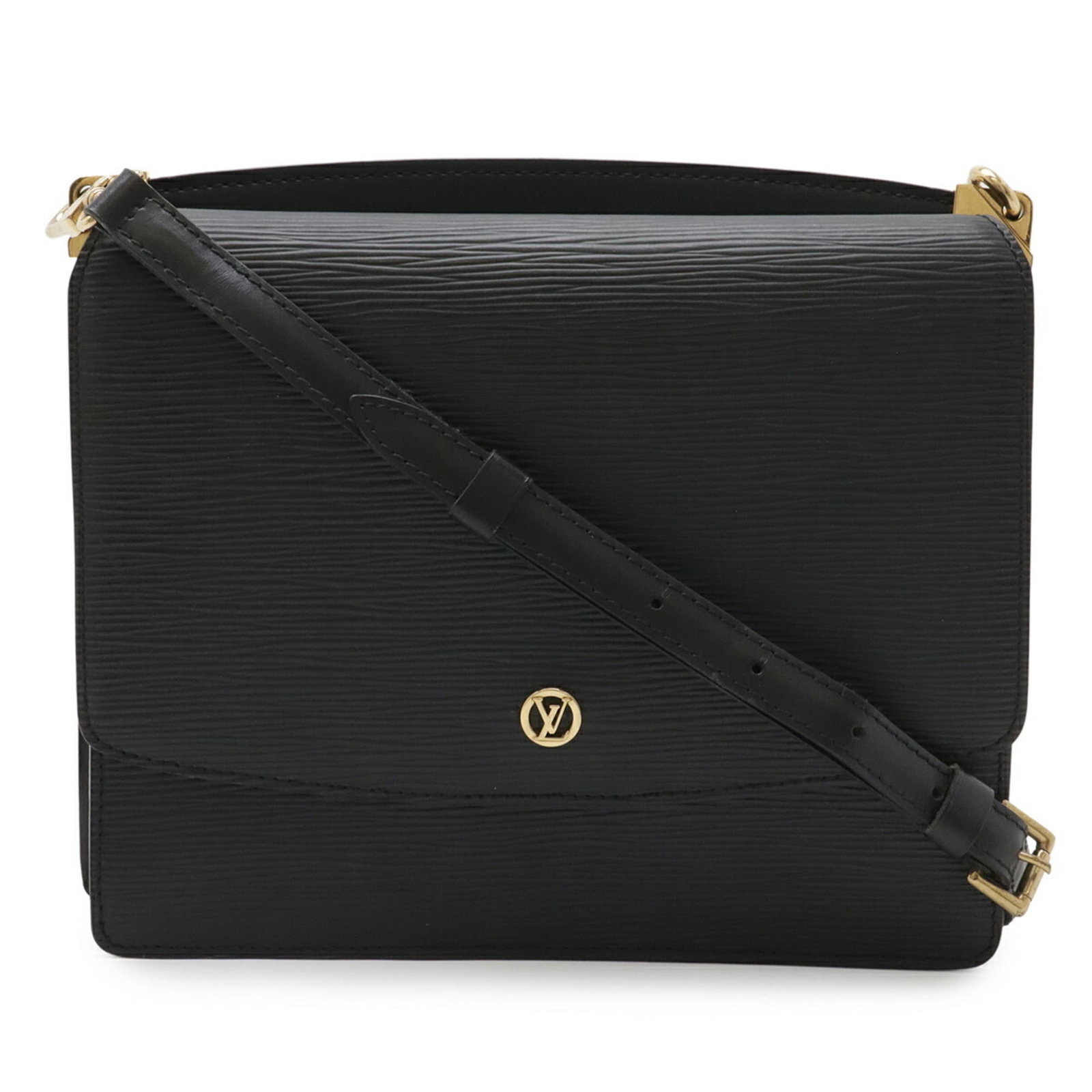 Epi leather clutch bag shoulder bag Louis Vuitton: Epi leather clutch bag shoulder bag Louis Vuitton Black Epi leather Louis Vuitton clutch bag and shoulder bag with 120cm strap, bearing traces of usage and minor scratches. Weighing in at 750g, its