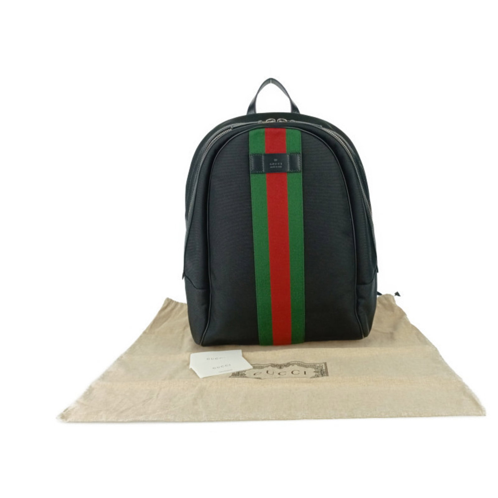 Canvas Leather Backpack by Gucci - 9
