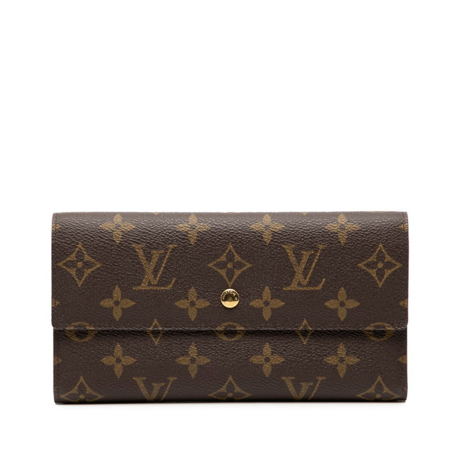 Long Wallet Tri Fold Pvc Leather Louis Vuitton: Long Wallet Tri Fold Pvc Leather Louis Vuitton Brown Long Wallet Tri Fold Pvc Leather Louis Vuitton, measuring 10cm x 18cm x 2cm, features a tri-fold design with pvc and leather materials. The item ha