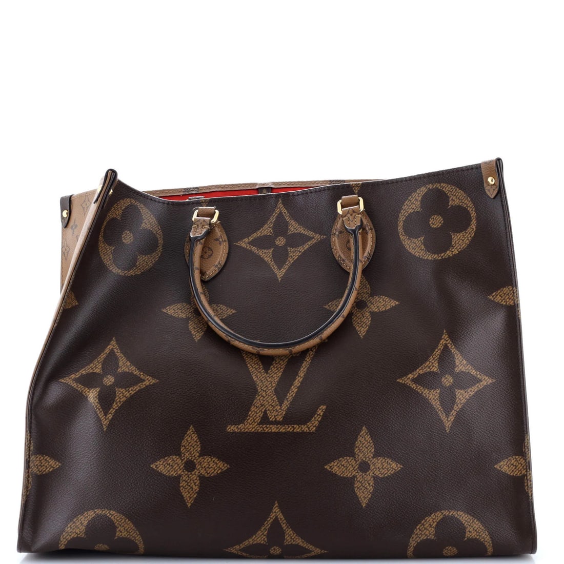 Louis Vuitton OnTheGo Tote Reverse Monogram Giant GM: Louis Vuitton OnTheGo Tote Reverse Monogram Giant GM The Louis Vuitton OnTheGo Tote Reverse Monogram Giant GM offers a stylish and spacious design, featuring the iconic giant monogram pattern in