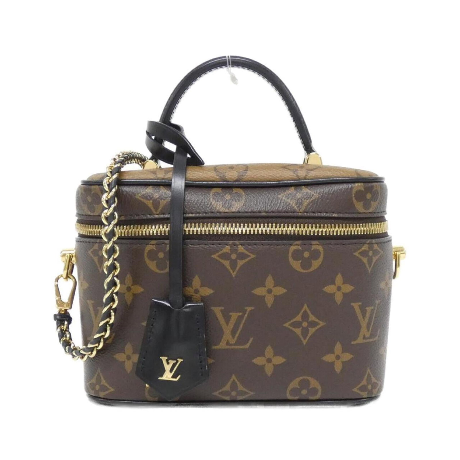 Canvas coated handbag Louis Vuitton: Canvas coated handbag Louis Vuitton This Louis Vuitton handbag boasts its iconic coated canvas design, characteristic gold hardware, and timeless marron color. Measuring 13cm x 11cm, it features a