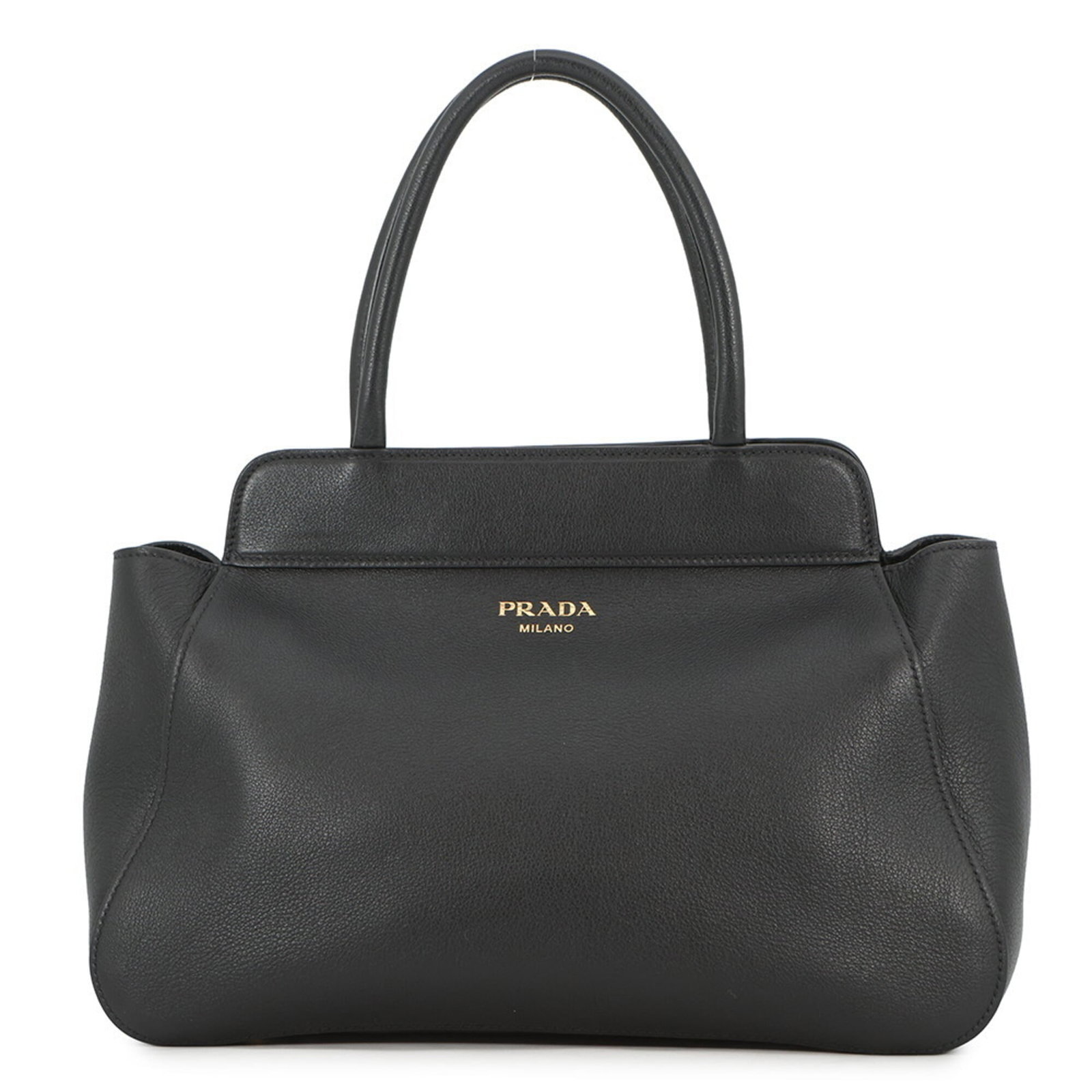 Prada Handbag Leather: Prada Handbag Leather Used Prada Handbag Leather in Black, Mint Condition. This black leather handbag measures 23cm x 31cm x 12cm and features high-quality craftsmanship. In excellent condition, it
