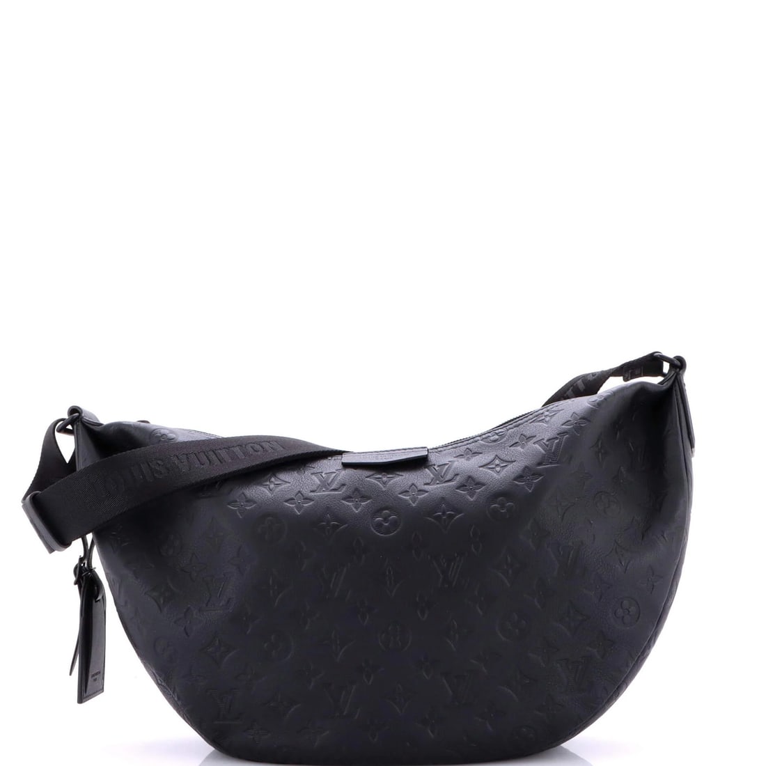 Hamac Leather Monogram Handbag Shadow Louis Vuitton: Hamac Leather Monogram Handbag Shadow Louis Vuitton This Louis Vuitton Hamac Leather Monogram Handbag Shadow in black features a classic hobos style with minor scuffs and creases on the exterior,
