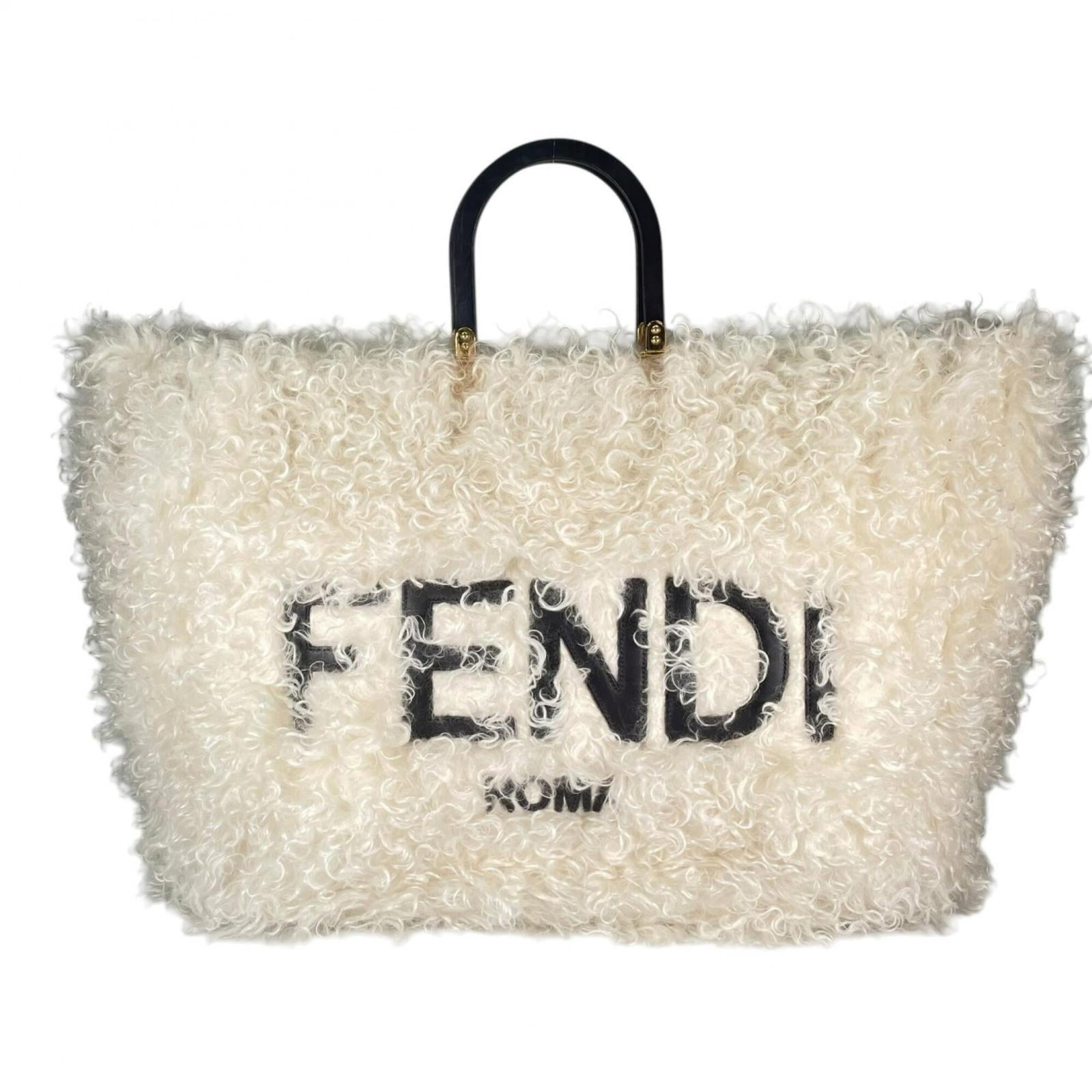 Bag tote by Fendi: Bag tote by Fendi White Fendi tote bag with gold hardware, bearing traces of usage and minor scratches. Measuring 35cm x 60cm x 22cm, it features a classic design that exudes luxury and sophistication