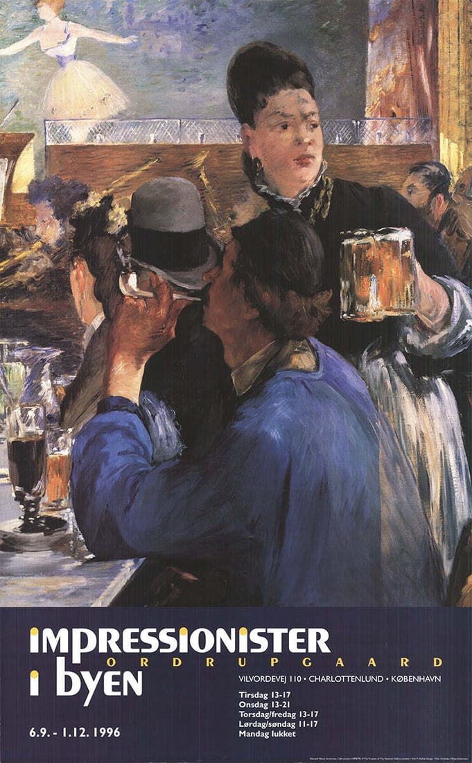 EDOUARD MANET The Waitress 39.5" x 24.5" Offset Lithograph 1996 Impressionism (1 of 4)