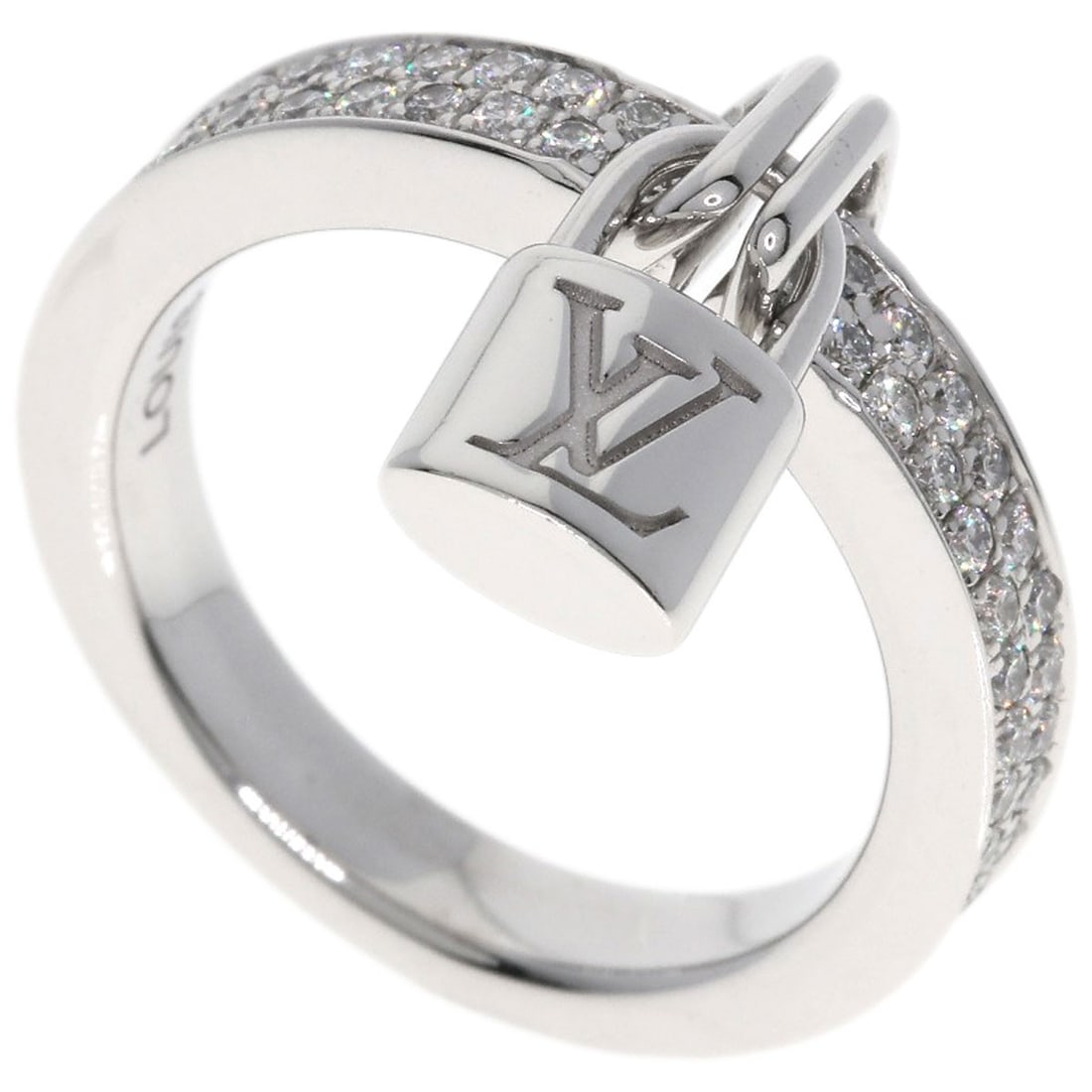 Louis Vuitton Berglockit Pave Diamond #48 Ring K18 White Gold (1 of 11)