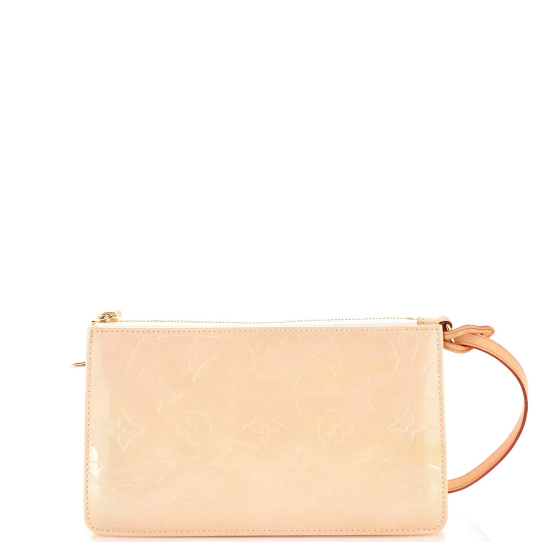 Louis Vuitton Vernis Monogram Pochette Lexington: Louis Vuitton Vernis Monogram Pochette Lexington Patent leather exterior with iconic Monogram Vernis design, adding a touch of luxury to this neutral-colored clutches. The interior features a pink