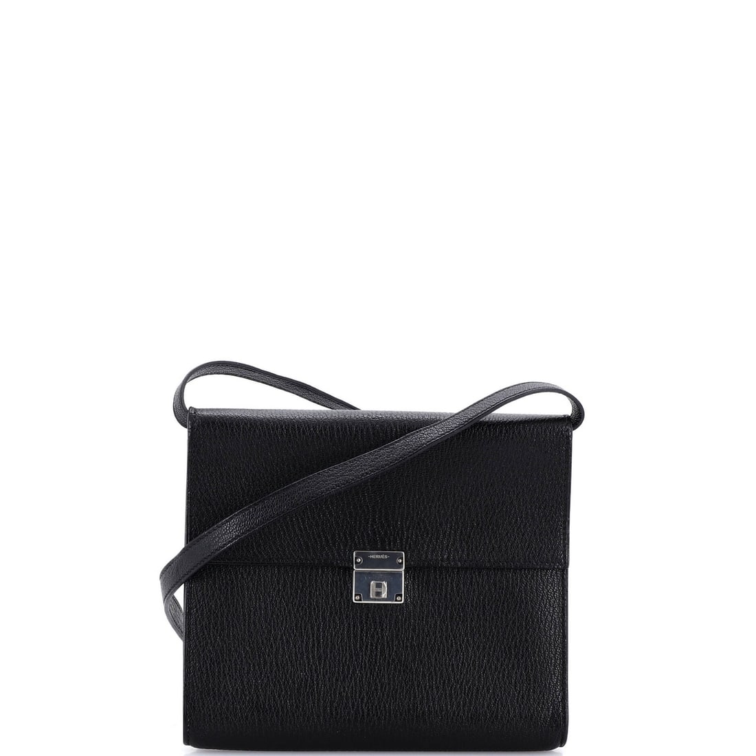 Hermes Clic Wallet on Strap Chevre Mysore 16: Hermes Clic Wallet on Strap Chevre Mysore 16 The Hermes Clic Wallet on Strap Chevre Mysore 16 in black leather boasts a sleek, sophisticated design with a Palladium hardware finish. Measuring 5" tall 