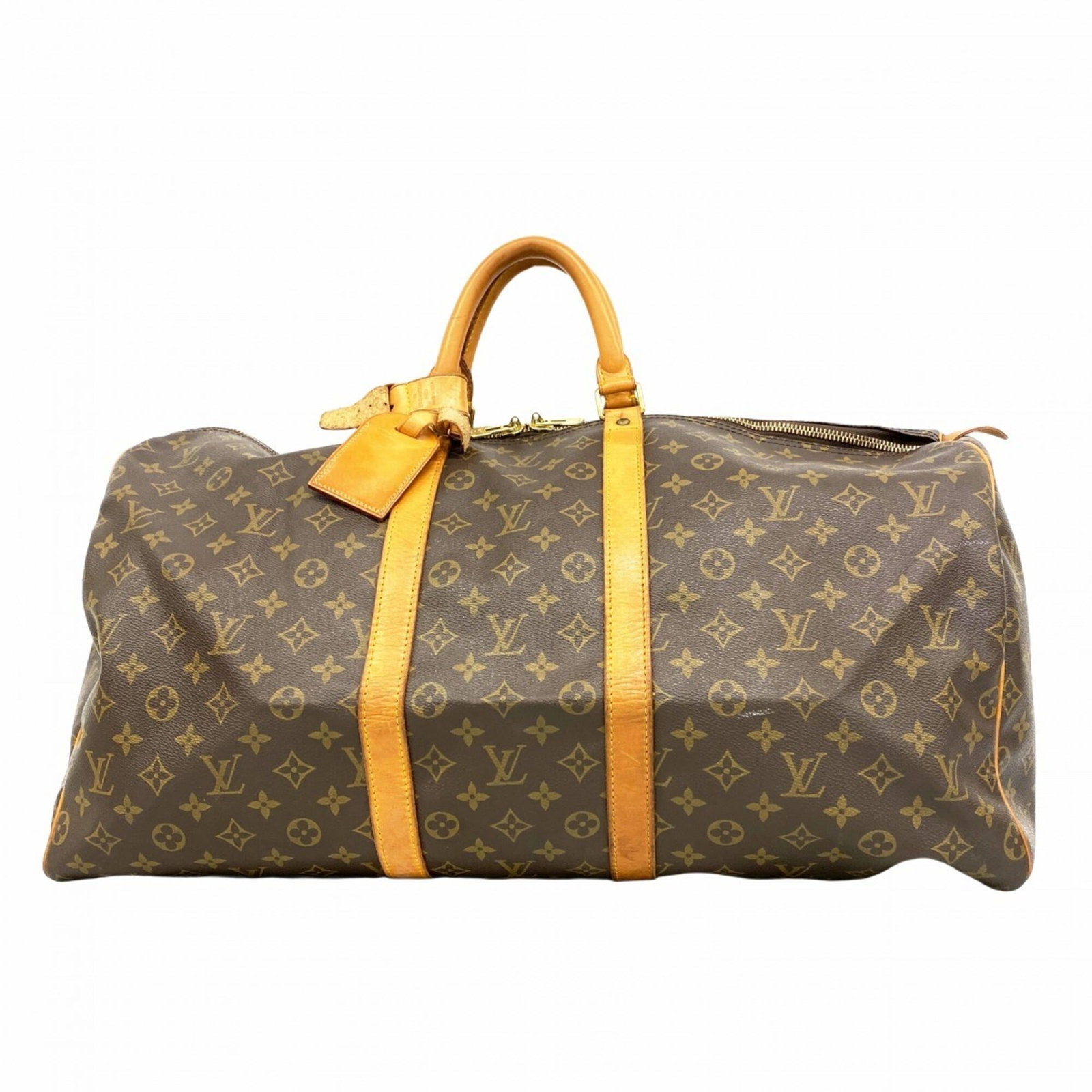 Boston Vuitton Louis: Boston Vuitton Louis Brown Louis Vuitton Boston Bag, 30cm x 57cm x 25cm. This used bag features traces of usage and minor scratches/dirt, but remains in good condition. The iconic design bears a
