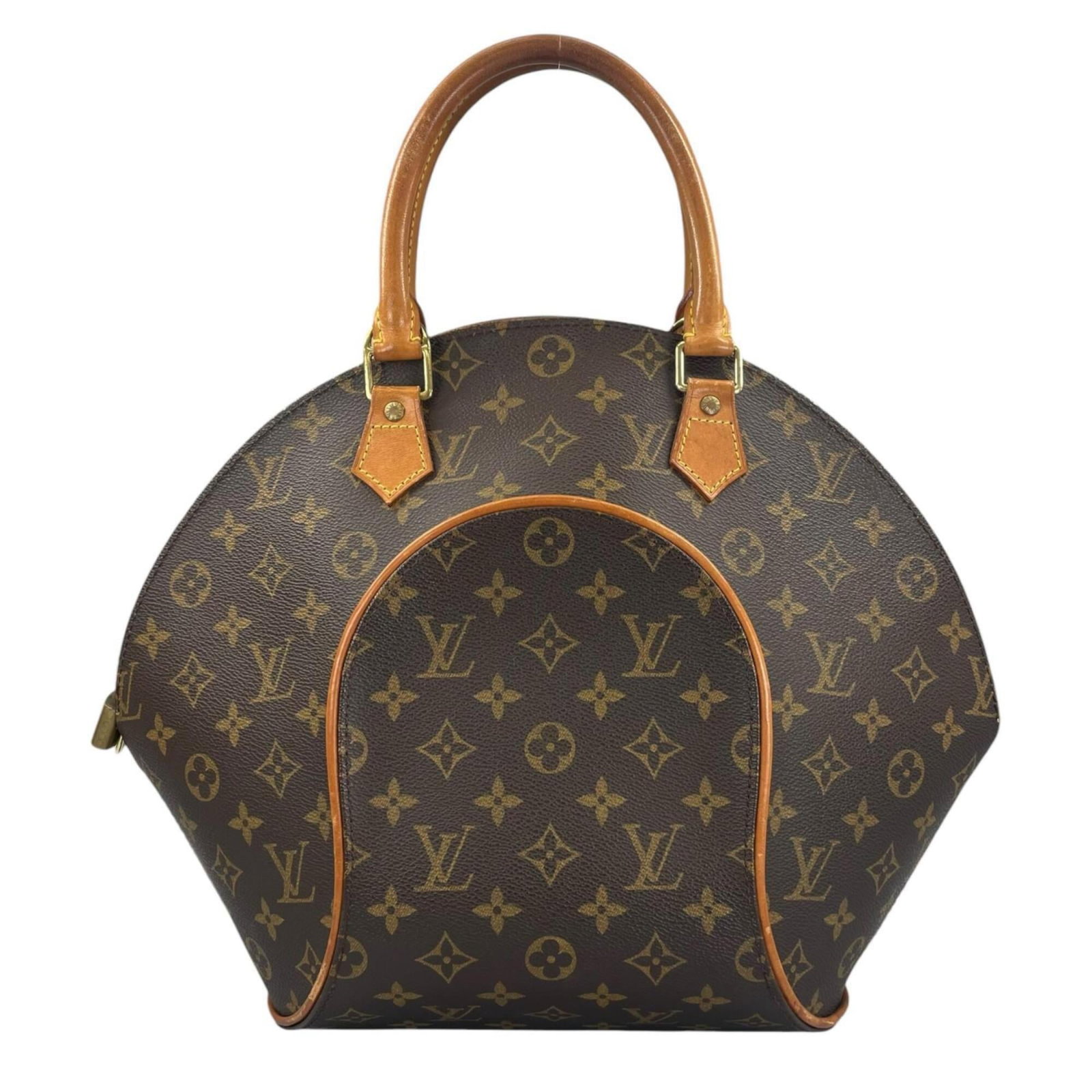 Monogram Louis Vuitton Handbag: Monogram Louis Vuitton Handbag Monogram Louis Vuitton Handbag in Brown, featuring the iconic monogram pattern. This pre-owned handbag has some scratches and dirt, but remains in very good condition