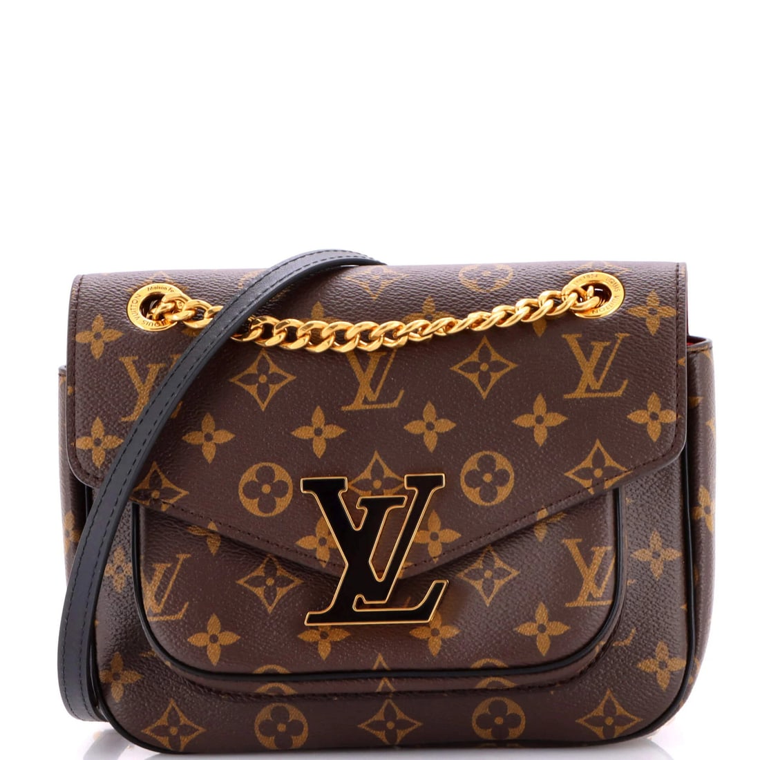 Monogram Canvas Handbag Vuitton Louis Passy: Monogram Canvas Handbag Vuitton Louis Passy Brown Monogram Canvas Cross Body Bag with Gold Hardware, featuring the iconic Louis Vuitton Passy design. This canvas handbag boasts a classic cross body