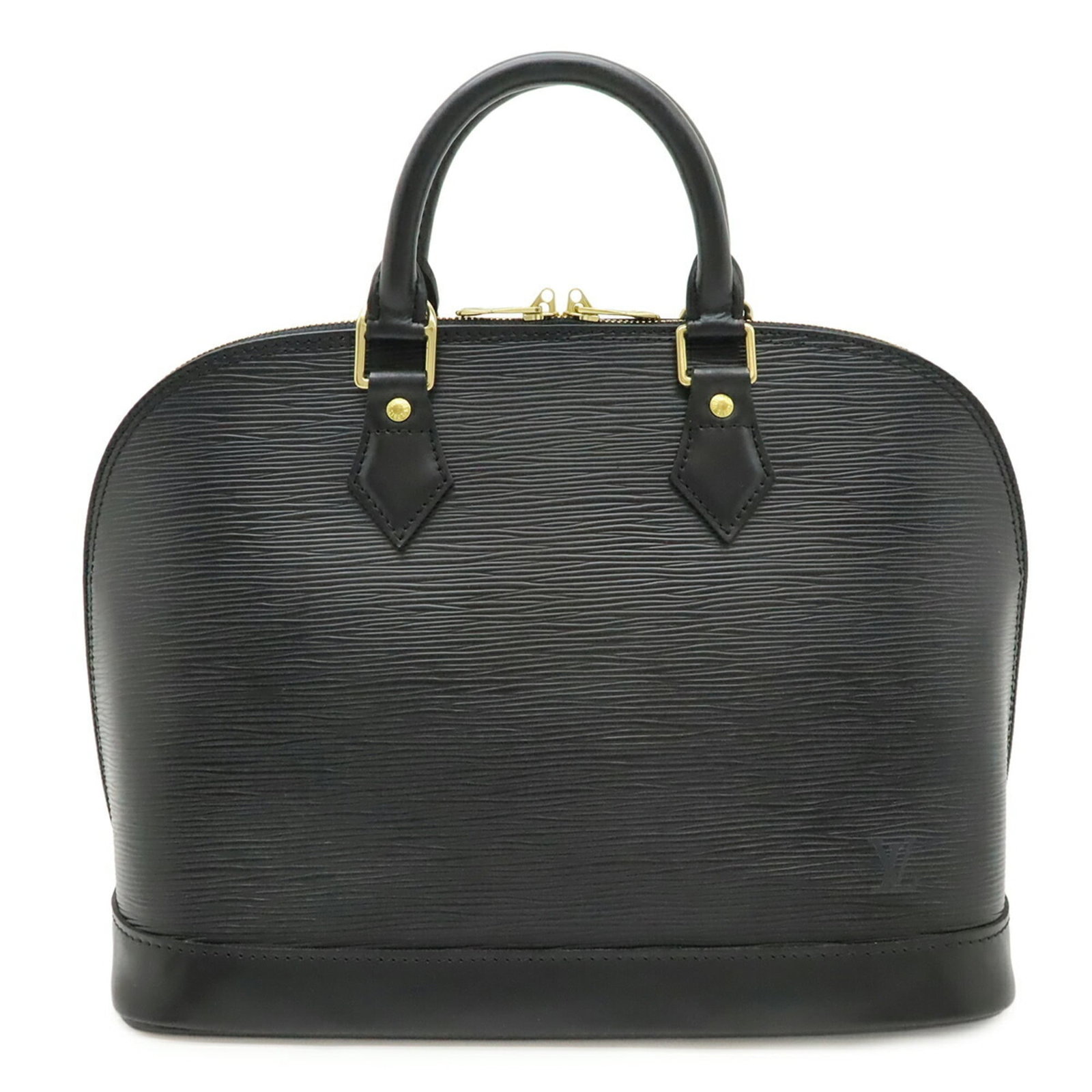 Epi leather handbag Louis Vuitton: Epi leather handbag Louis Vuitton The Epi leather handbag from Louis Vuitton boasts its iconic monogram pattern in sleek black, Noir. With a sturdy 24cm x 35cm x 16.5cm size and durable Epi Leather co