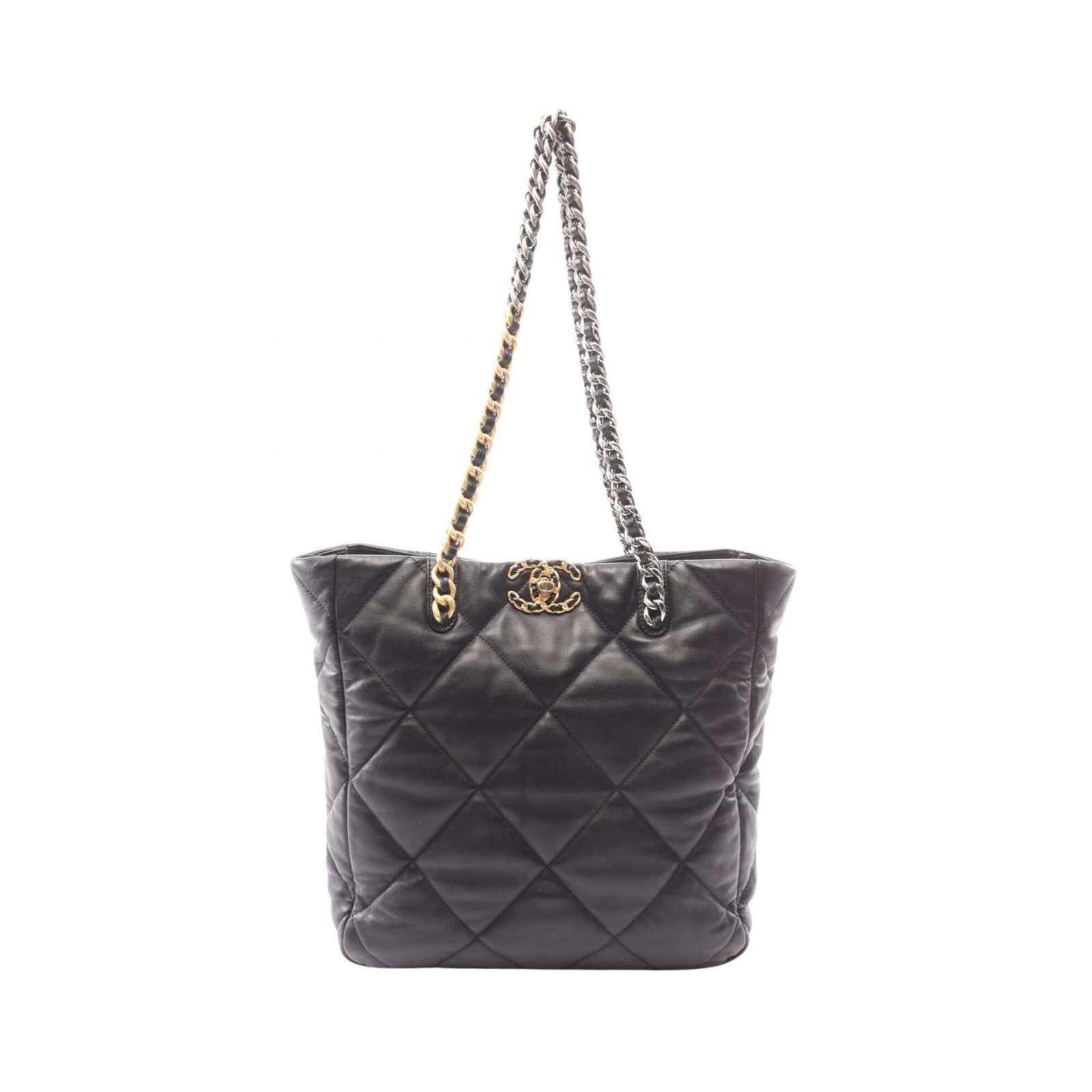 Handbag Leather Shoulder Bag Chanel: Handbag Leather Shoulder Bag Chanel This black lambskin Chanel shoulder bag features a timeless design with clean lines and classic style. Measuring 30cm x 29cm x 8.5cm, it has been well-cared for