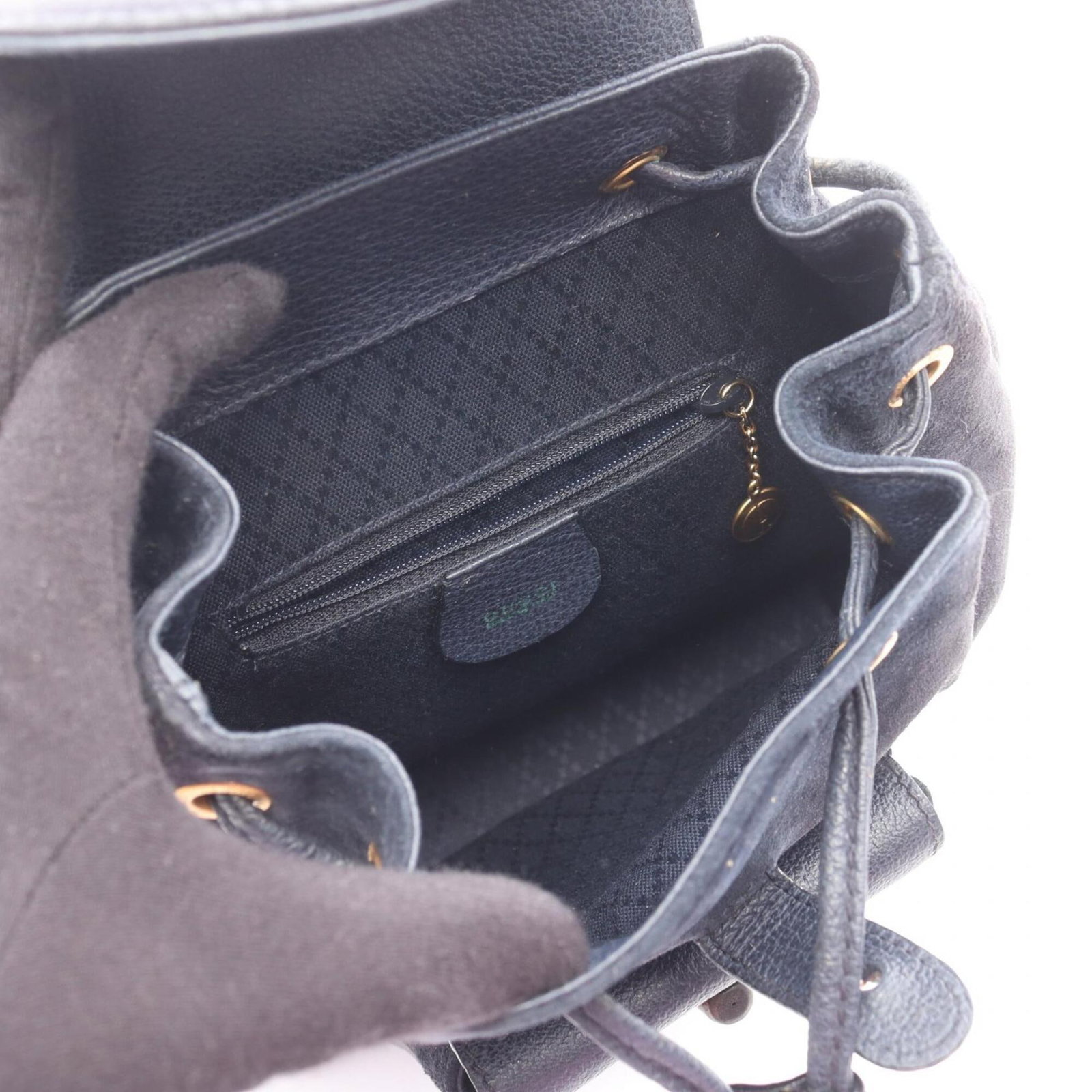 Suede Leather Gucci Backpack - 3