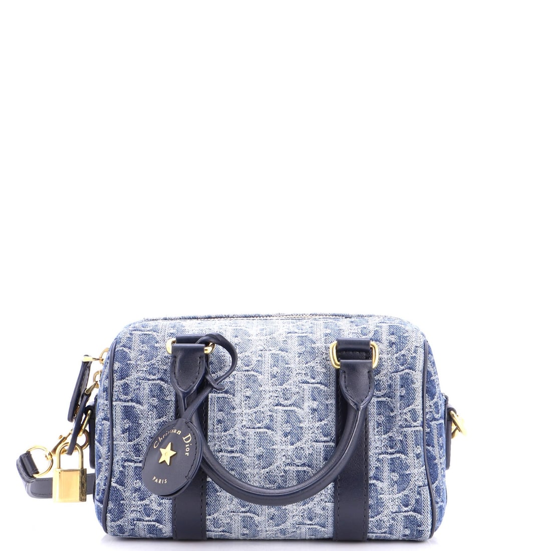 Groove Convertible Bag Denim Oblique Dior Christian Bowling (1 of 5)