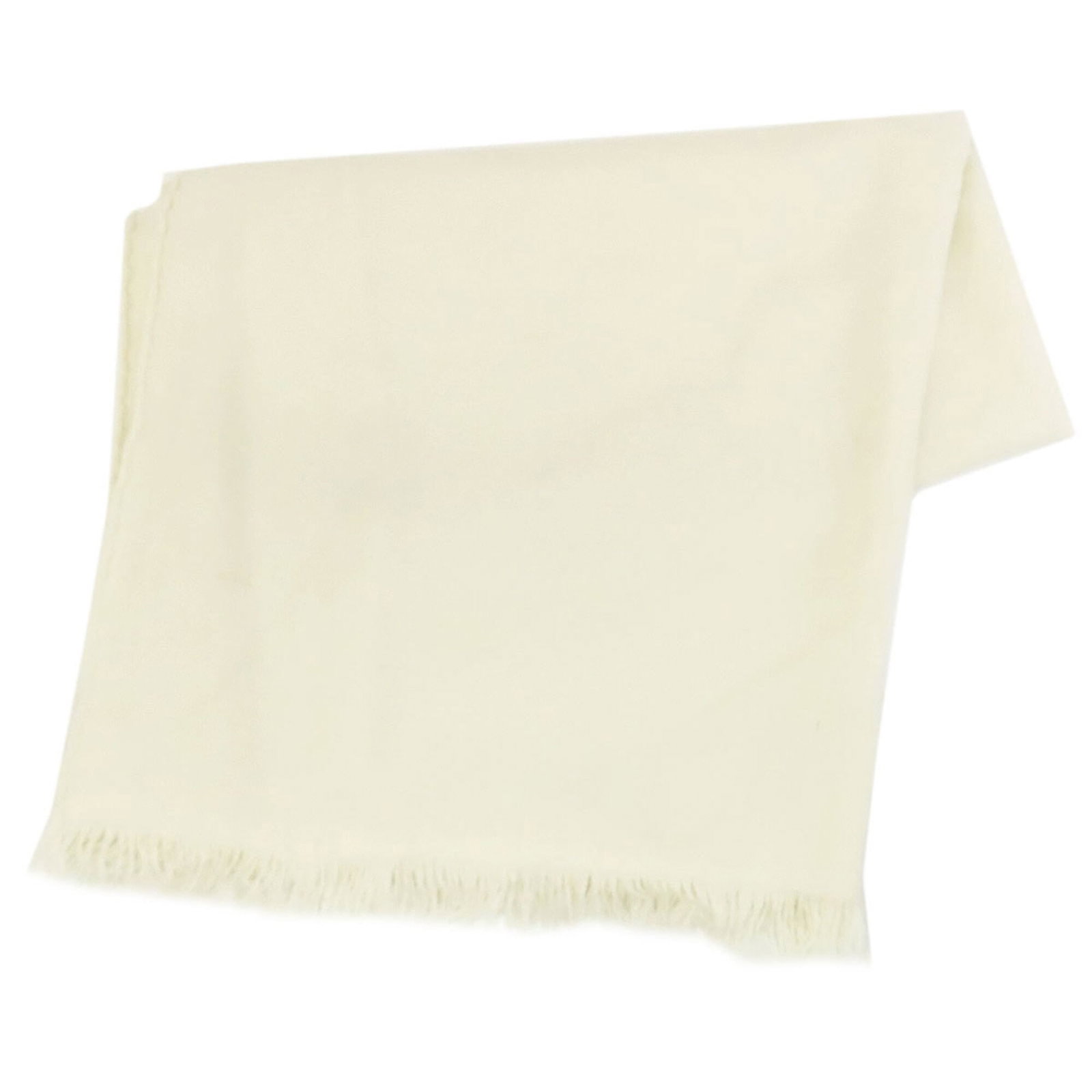 Stole Hermes cashmere: Stole Hermes cashmere Stole from the iconic French fashion house, this Herm?s cashmere stole boasts a stunning white hue and luxurious softness. Measuring 2.1m x 72cm, it features subtle traces of