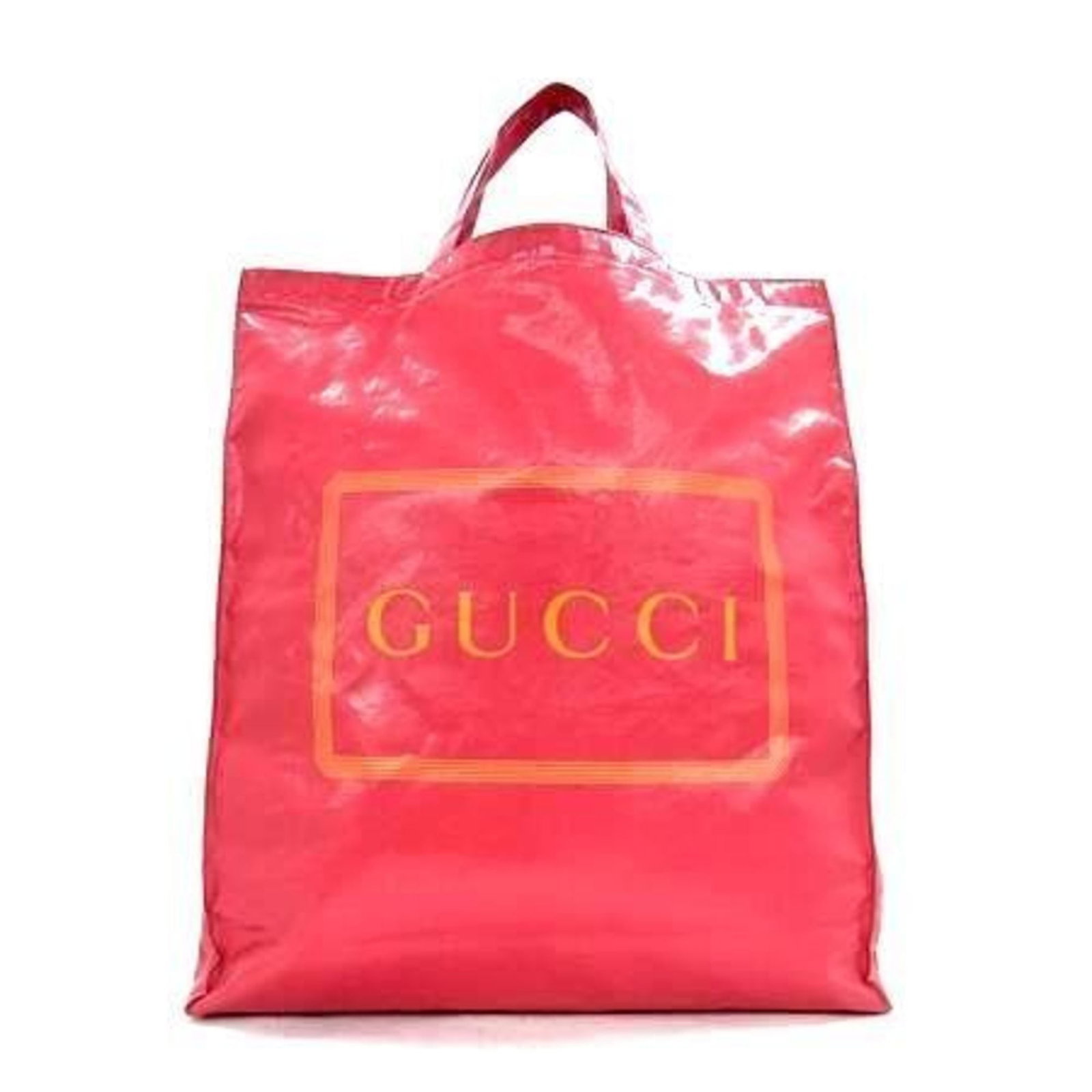 PVC tote bag handbag Gucci shoulder bag: PVC tote bag handbag Gucci shoulder bag Pink PVC Gucci shoulder bag with a durable design, measuring 40cm x 37cm x 11cm. The tote bag features a few traces of usage and minor scratches/dirt, but