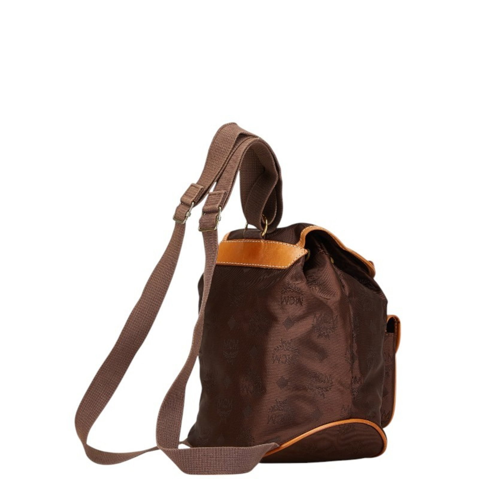 Nylon Leather Backpack - 2