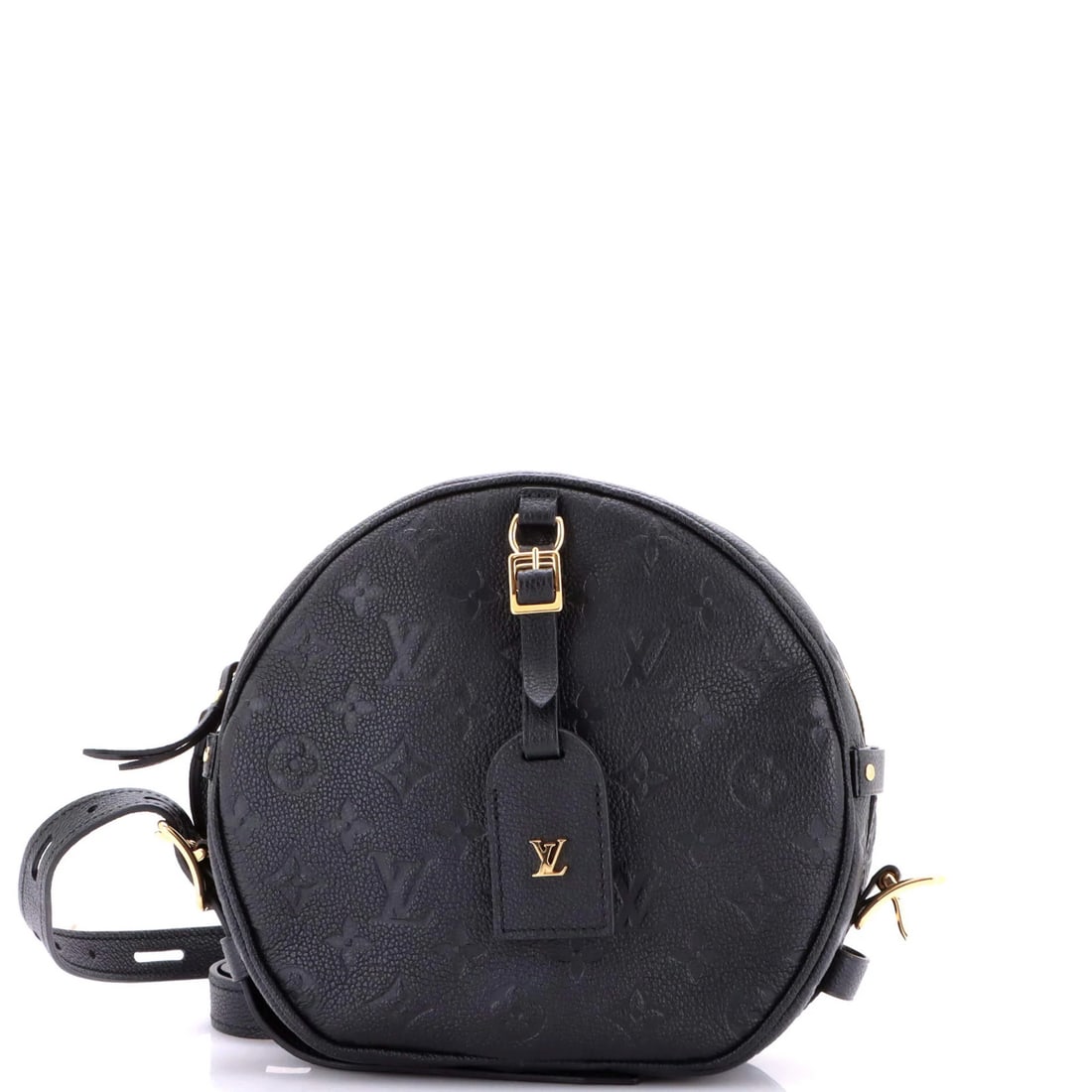 Boite Souple Louis Vuitton Monogram Chapeau Empreinte Leather MM Bag: Boite Souple Louis Vuitton Monogram Chapeau Empreinte Leather MM Bag Black Boite Souple Louis Vuitton Monogram Chapeau Empreinte Leather MM Bag with gold hardware and interior microfiber lining. This