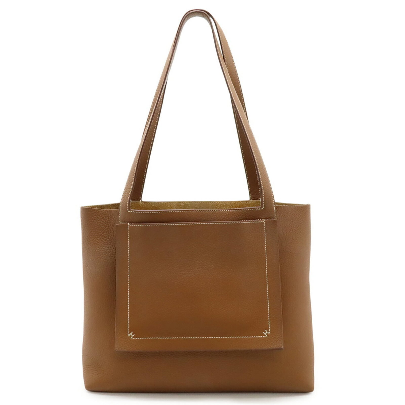 Clemence leather taurillon tote bag hermes shoulder bag: Clemence leather taurillon tote bag hermes shoulder bag Taurillon Clemence leather tote bag from Hermes, featuring high-quality brown leather with traces of usage and minor scratches. This shoulder