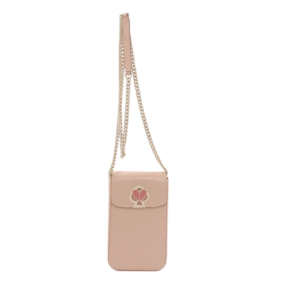 Leather Twist Chain Pouch Shoulder Nicola Spade Kate Bag: Leather Twist Chain Pouch Shoulder Nicola Spade Kate Bag Pink leather twist chain pouch shoulder bag from Kate Spade, featuring a signature on the exterior. This stylish shoulder bag boasts a unique d
