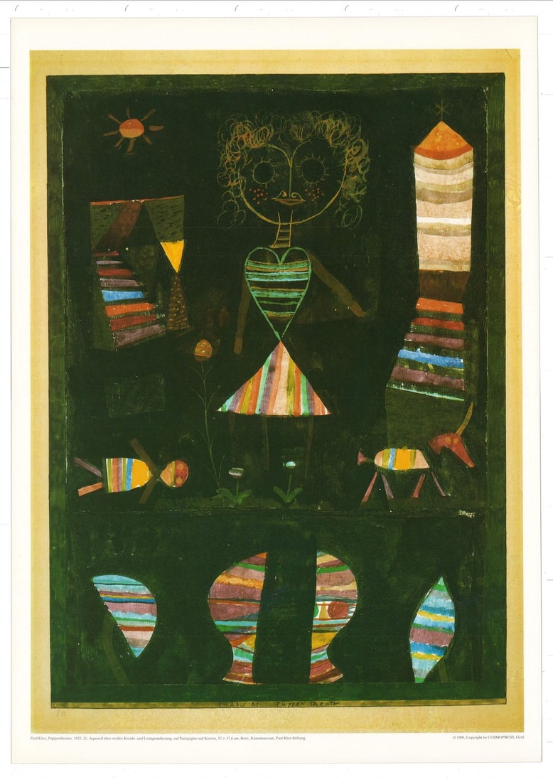 PAUL KLEE Puppet Theater 17" x 12" Offset Lithograph 1990 Modernism: PAUL KLEE Puppet Theater 17" x 12" Offset Lithograph 1990 Modernism Item Specifics: Artist: Paul Klee Brand: Klee Paul Exact Year: 1990 Height: 17 Item Height: 17 Type: Offset Lithograph Year Of