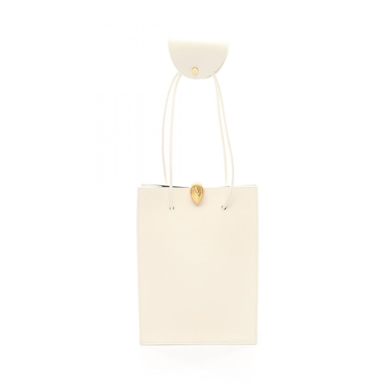 Bvlgari Handbag Tote Bag Leather: Bvlgari Handbag Tote Bag Leather White Bvlgari leather tote bag with a classic design, featuring a timeless white color and a durable leather material. The bag measures 28cm x 21cm x 7.5cm and is in